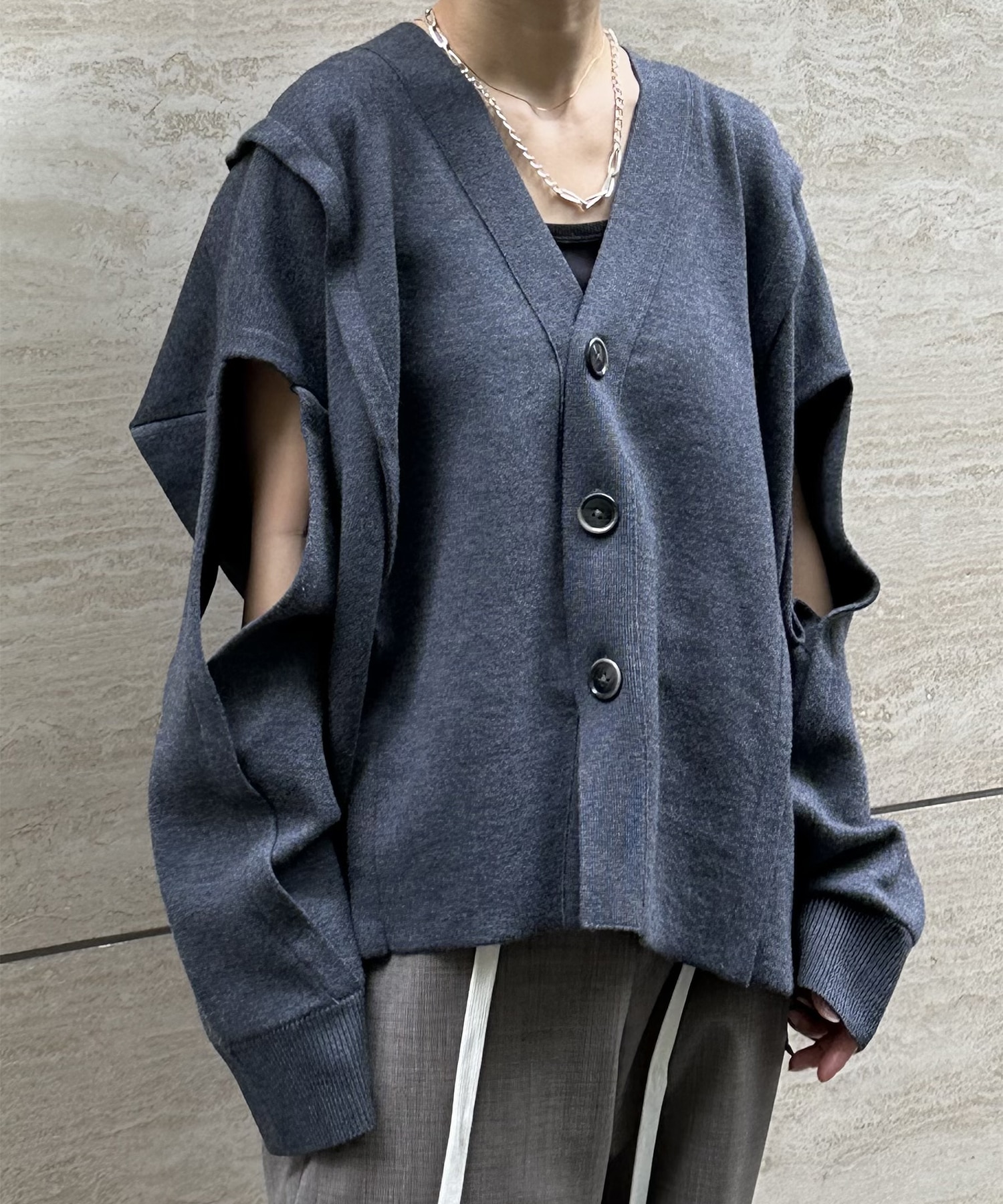 slit cardigan nagonstans