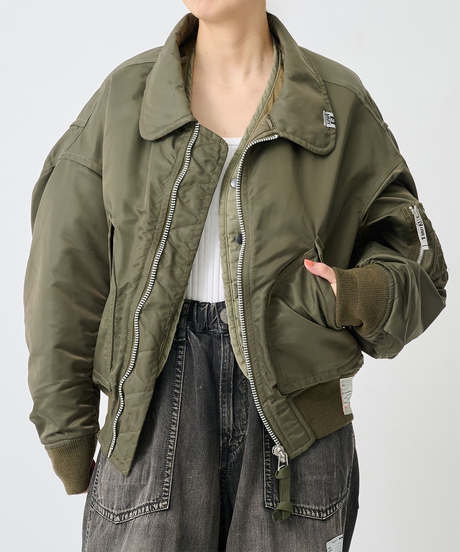 LAYERED BOMBER JACKET Maison MIHARA YASUHIRO