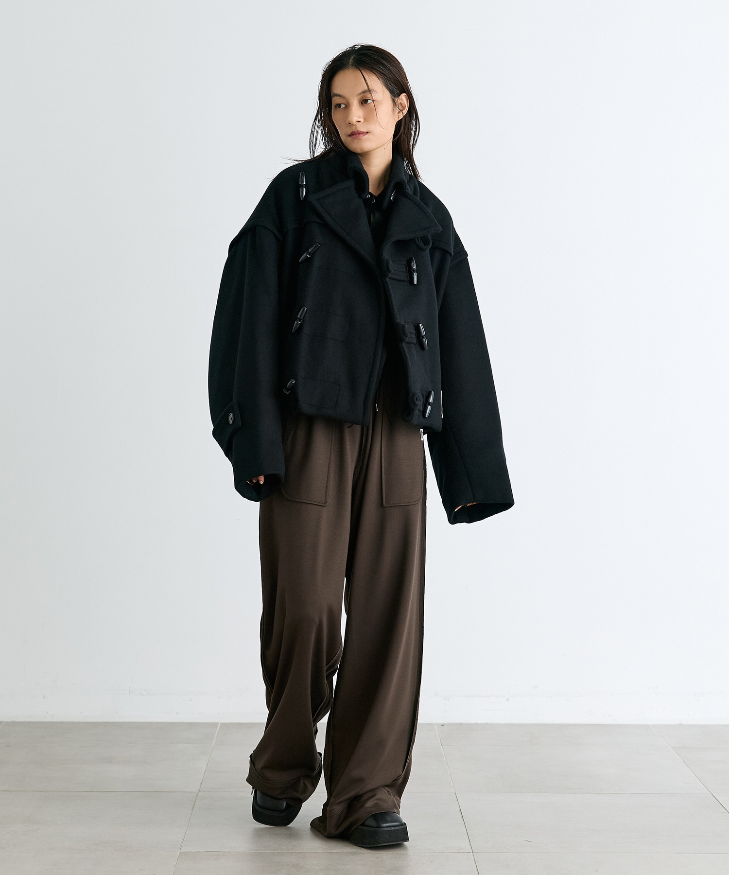 ROLL-UP HEM DUFFLE COAT Maison MIHARA YASUHIRO