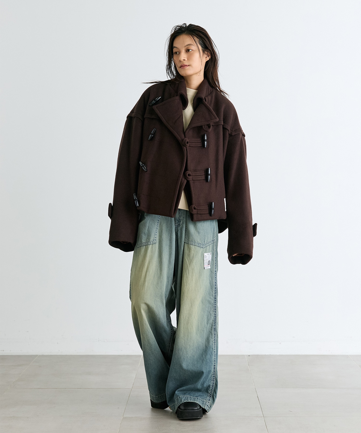 ROLL-UP HEM DUFFLE COAT Maison MIHARA YASUHIRO