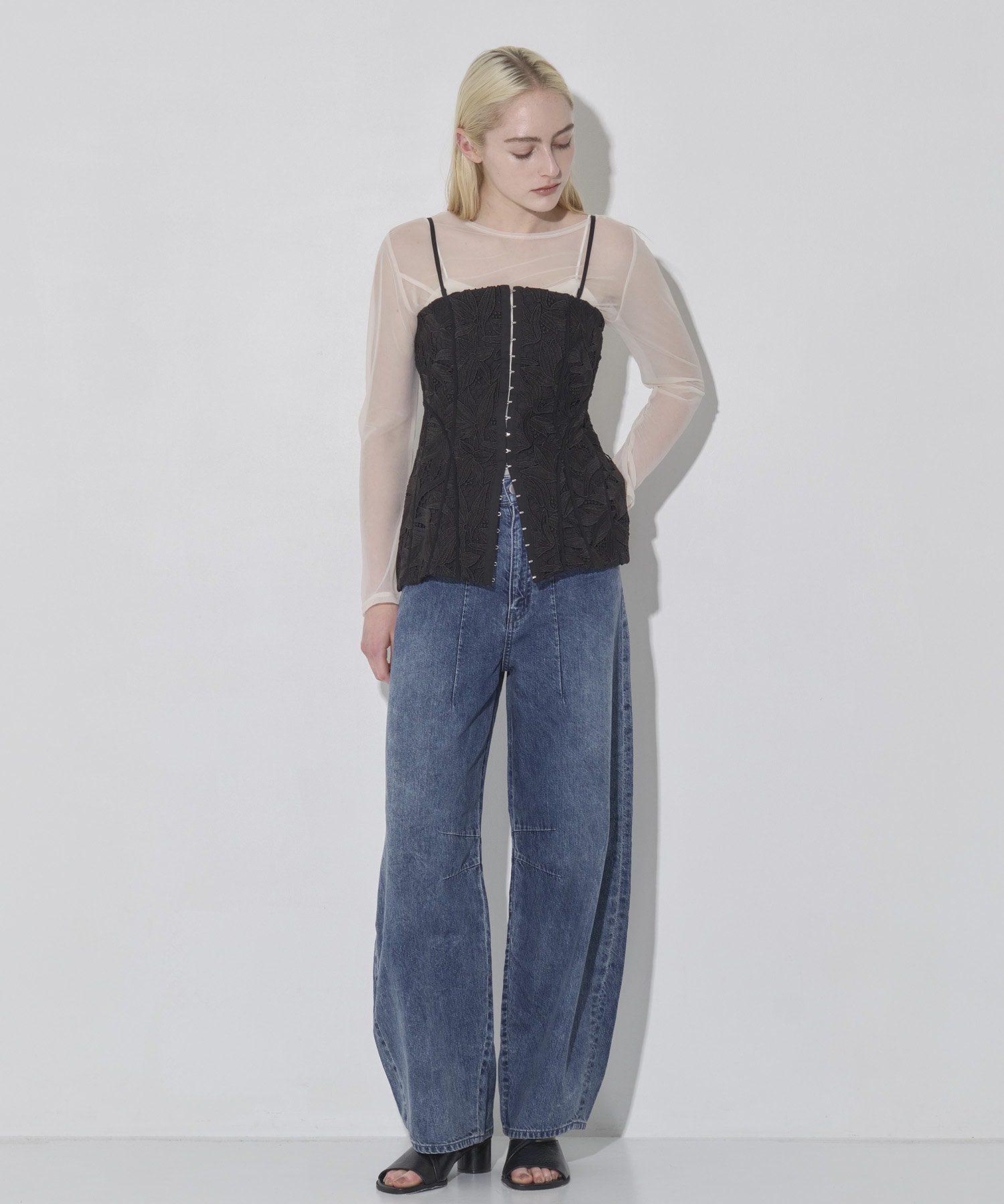 Tack Layered SheerT-Shirt RITAN
