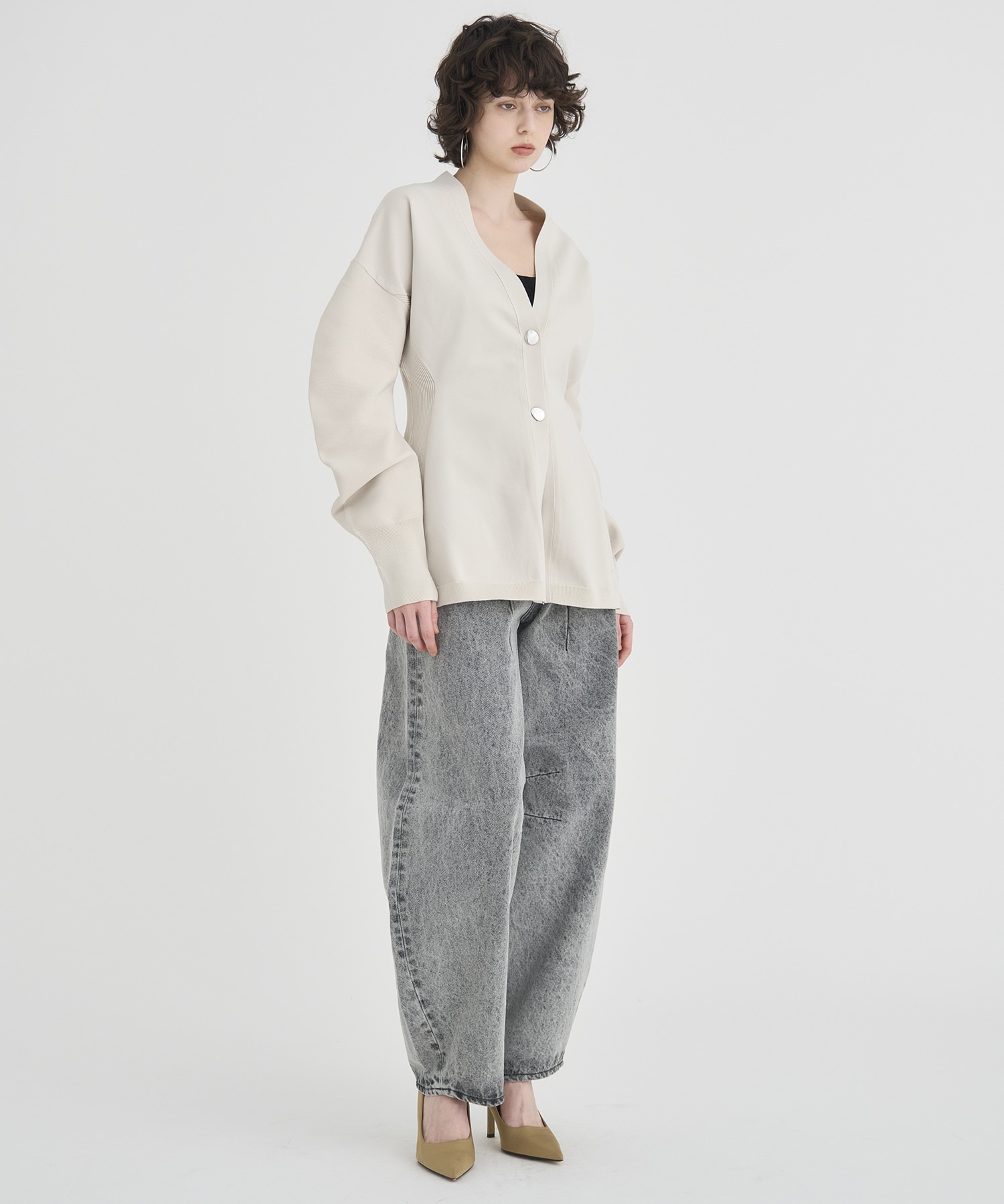Arch Sleeve Knit Cardigan RITAN