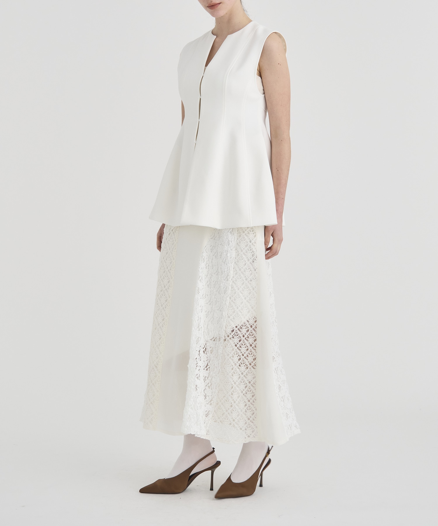 Slant Asym Lace Skirt RITAN