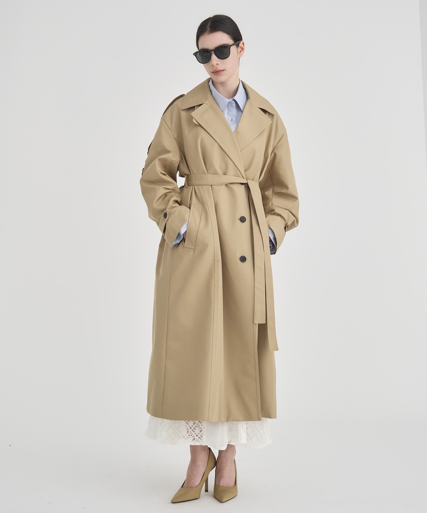 Wide Lapel Trench Coat RITAN