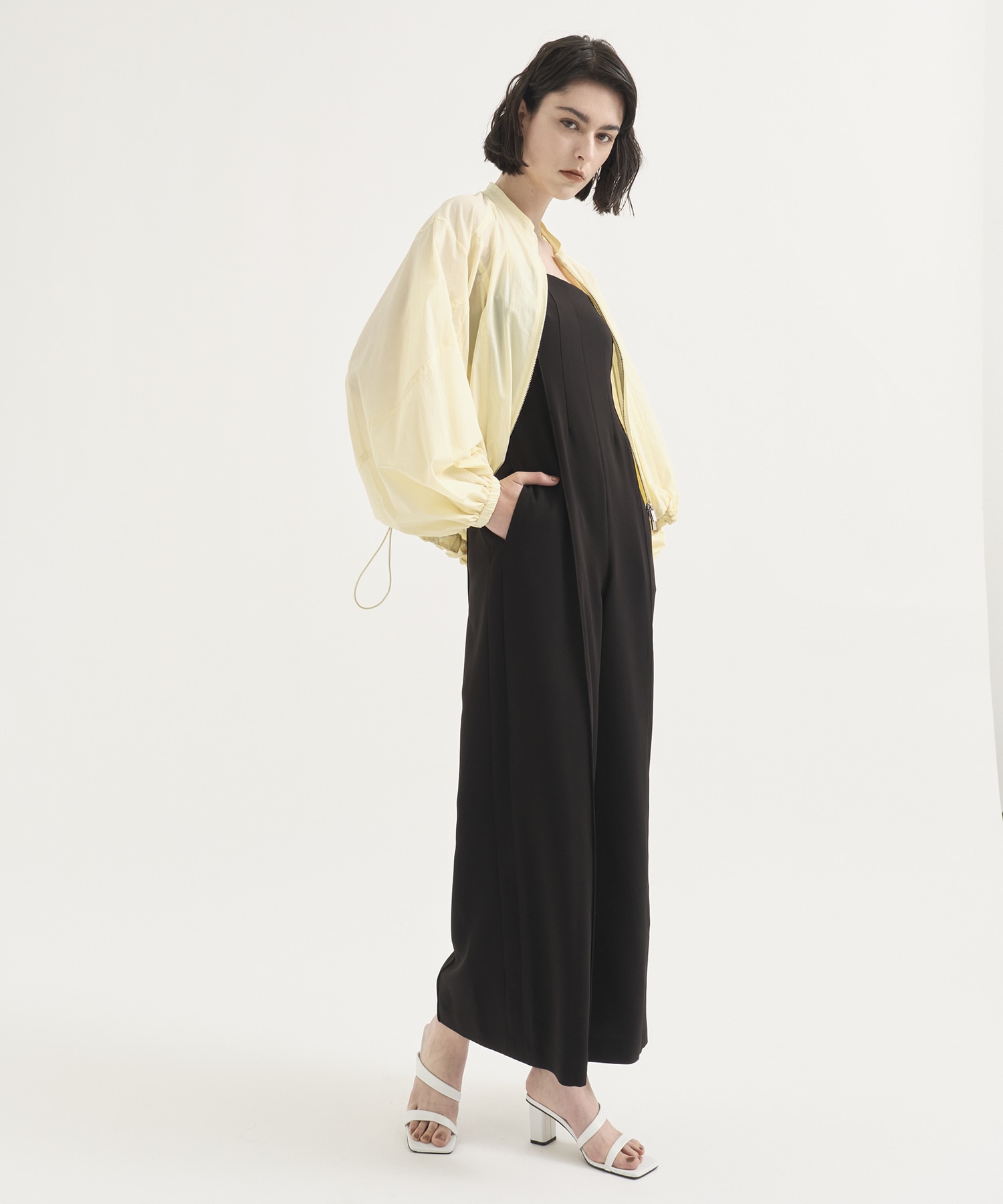 Rough Over Sheer Blouson RITAN