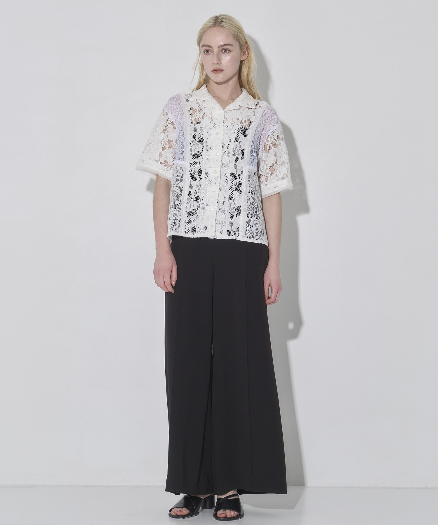 Open Collar Lace Shirts RITAN