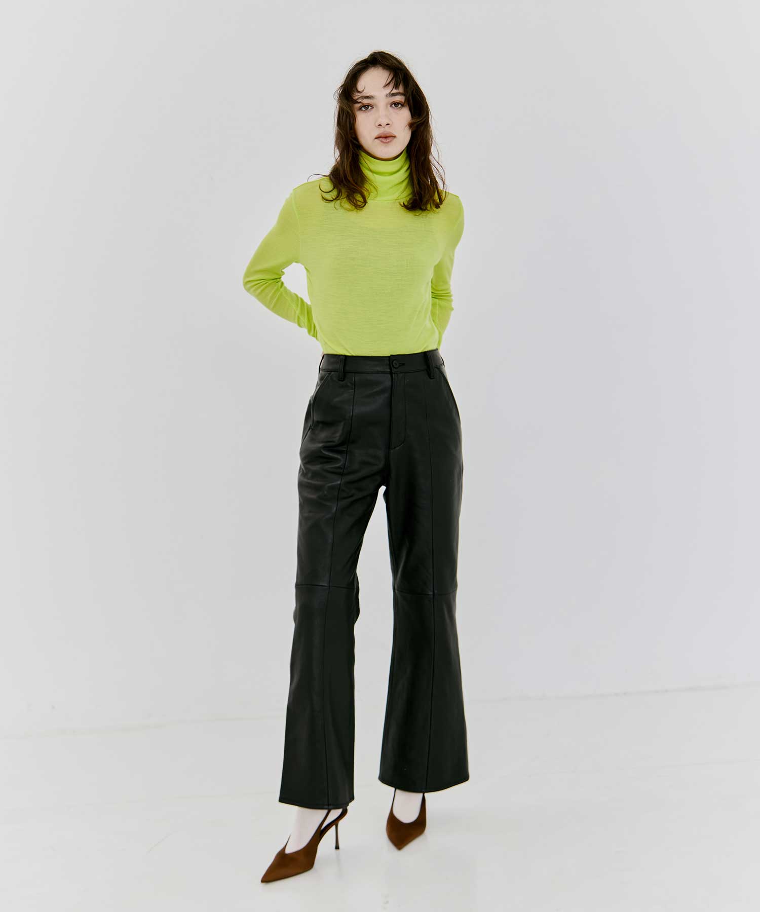 High Neck Wool Tops RITAN