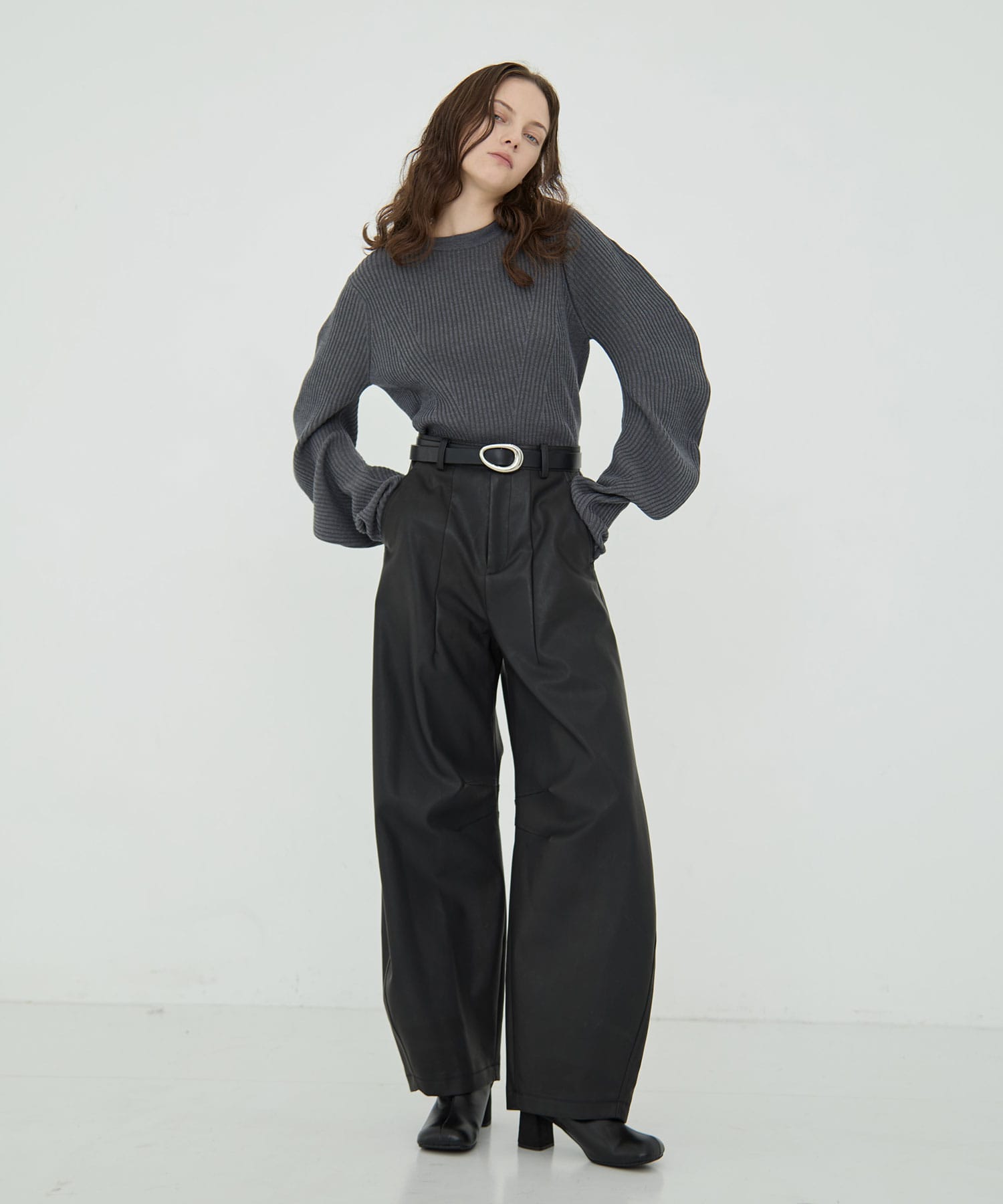 Arch Sleeve Knit Tops RITAN