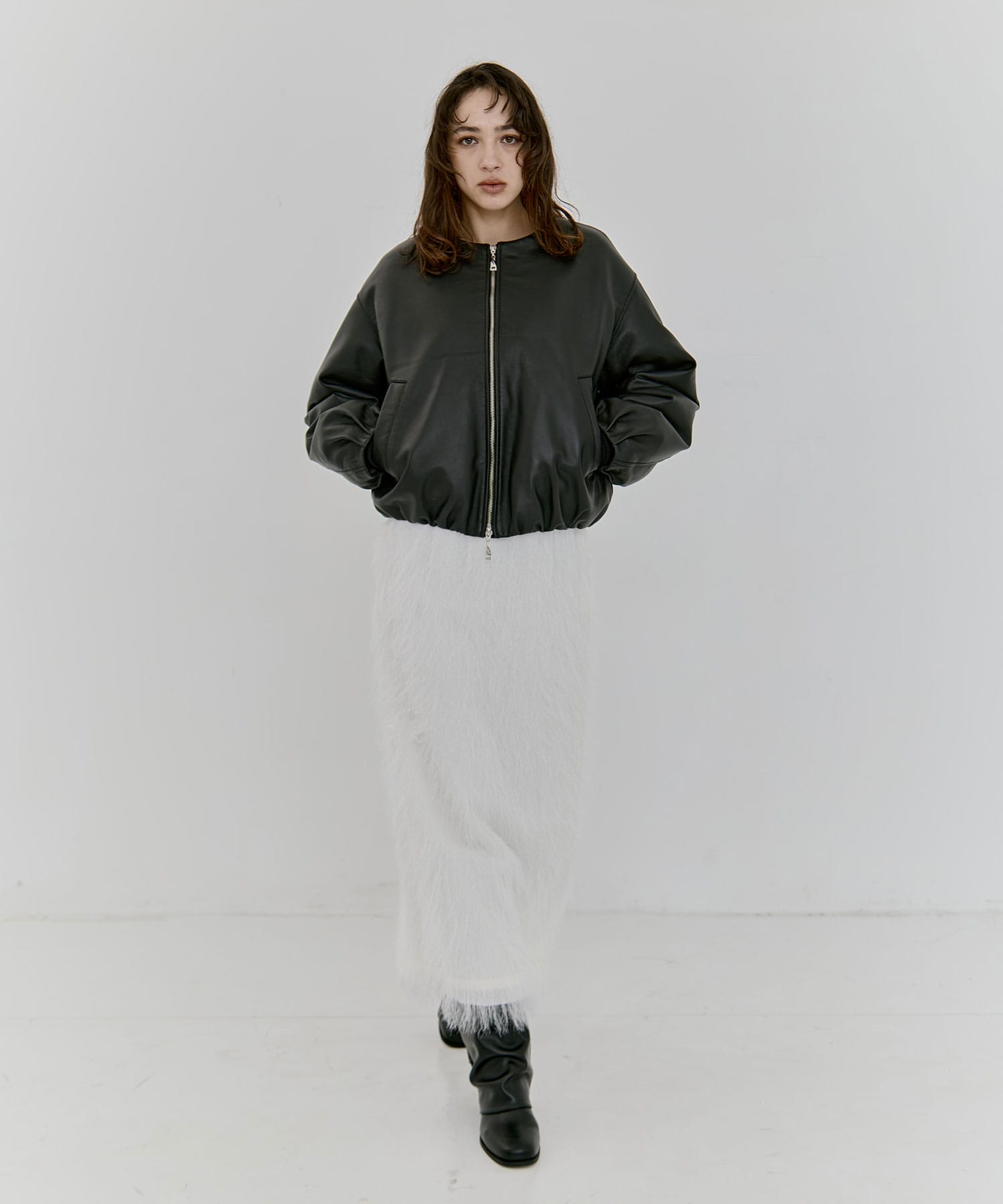 Shaggy Jacquard Skirt RITAN