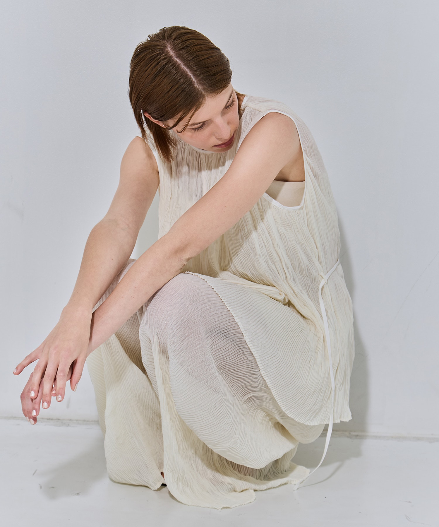 Airy Micro Pleats Tops RITAN