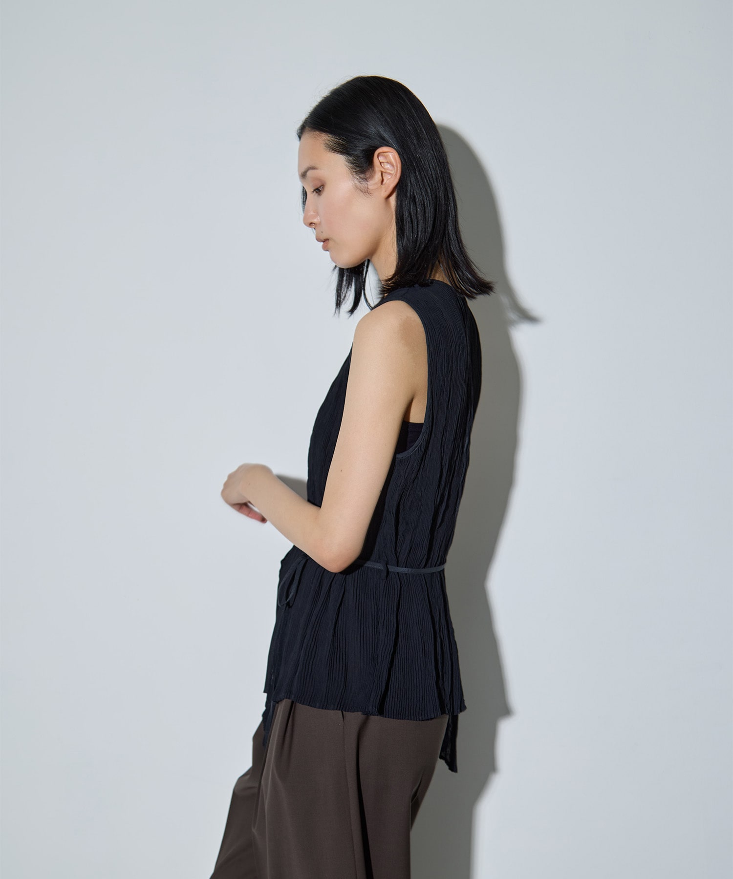 Airy Micro Pleats Tops RITAN