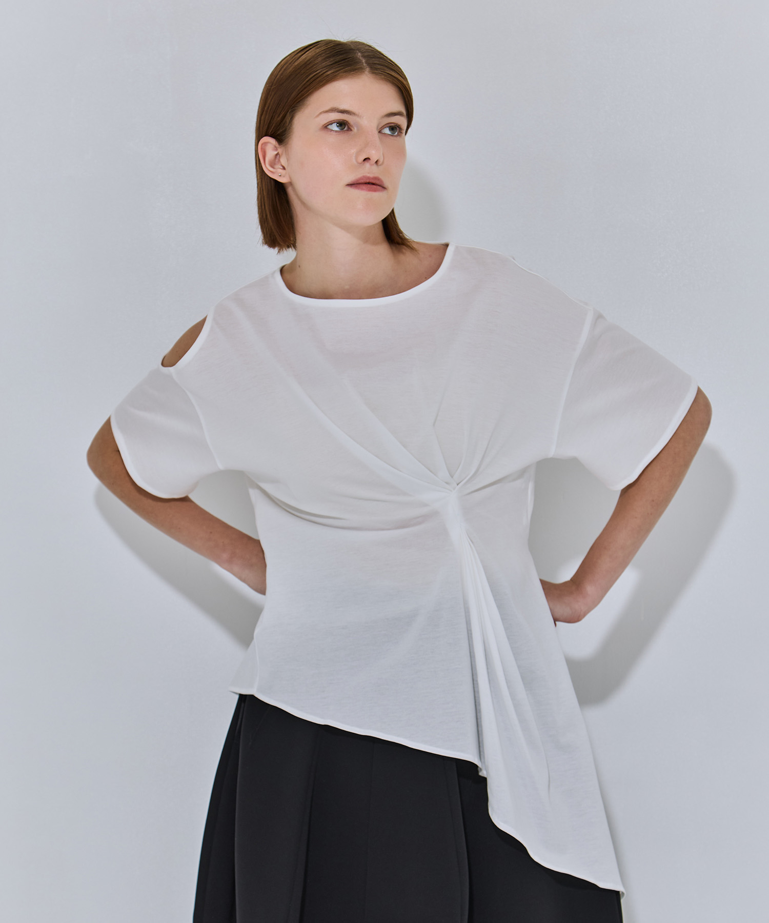 Side Gather Tuck Tee RITAN