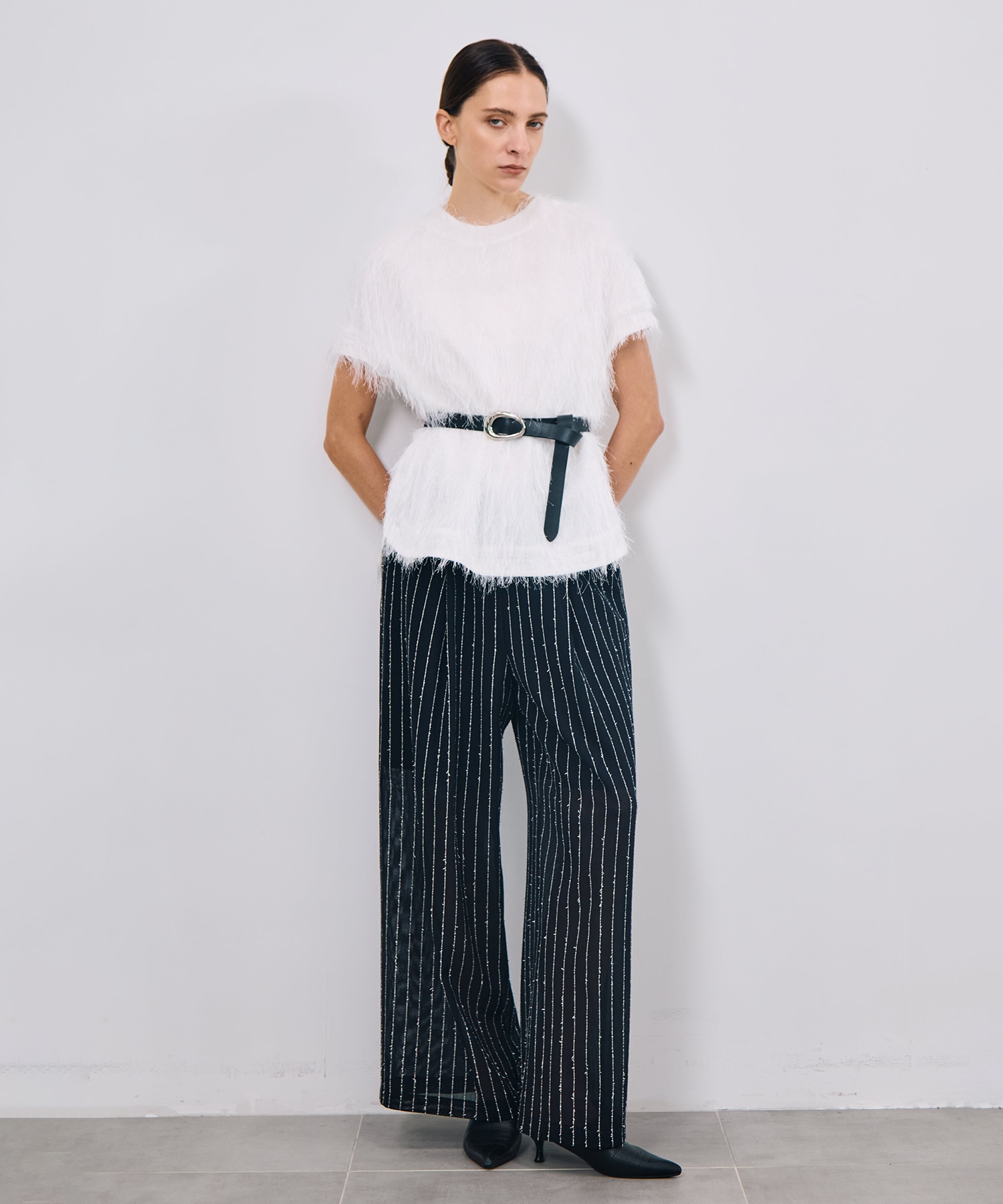 Shaggy Jacquard  T-Blouse RITAN