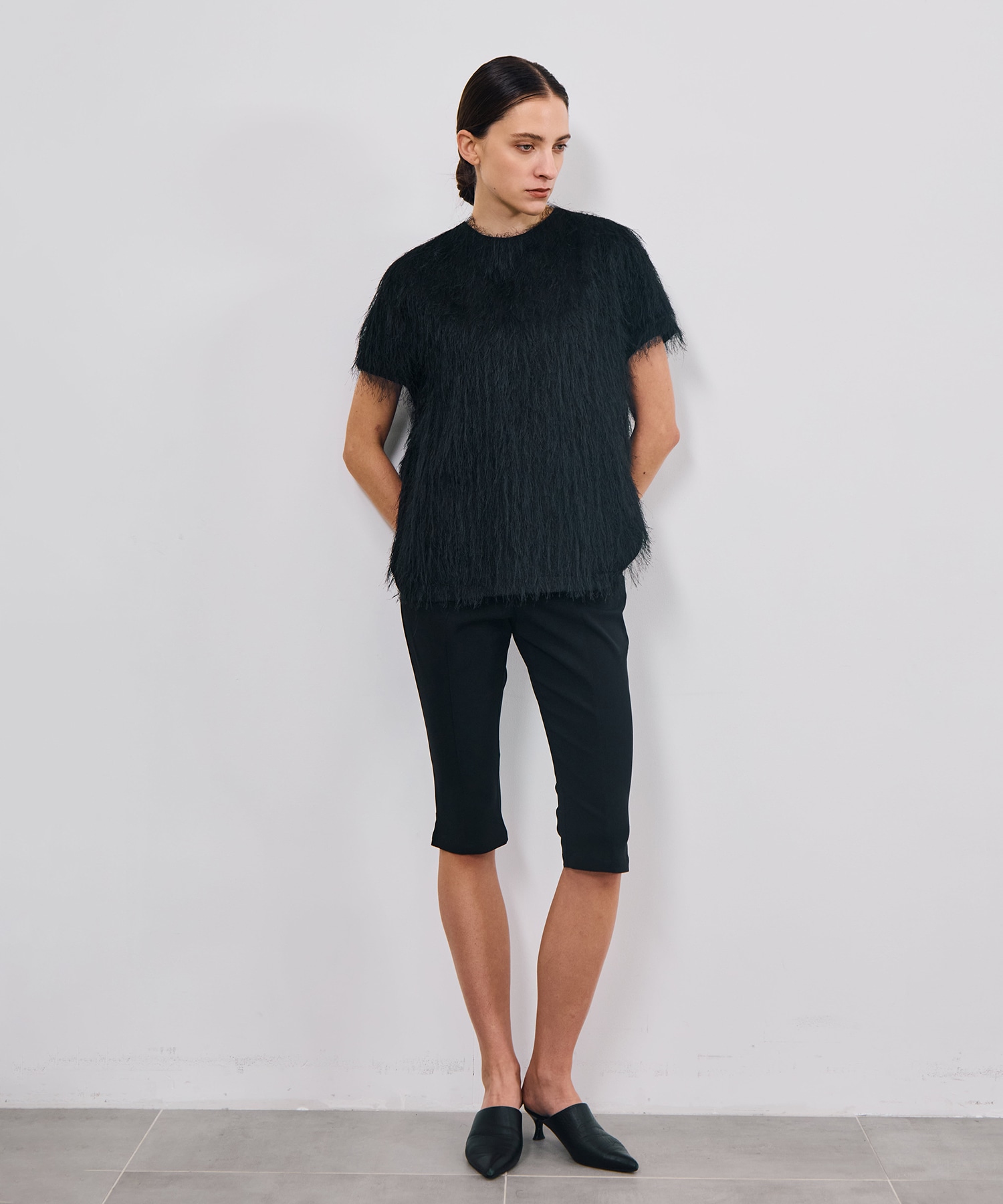 Shaggy Jacquard  T-Blouse RITAN