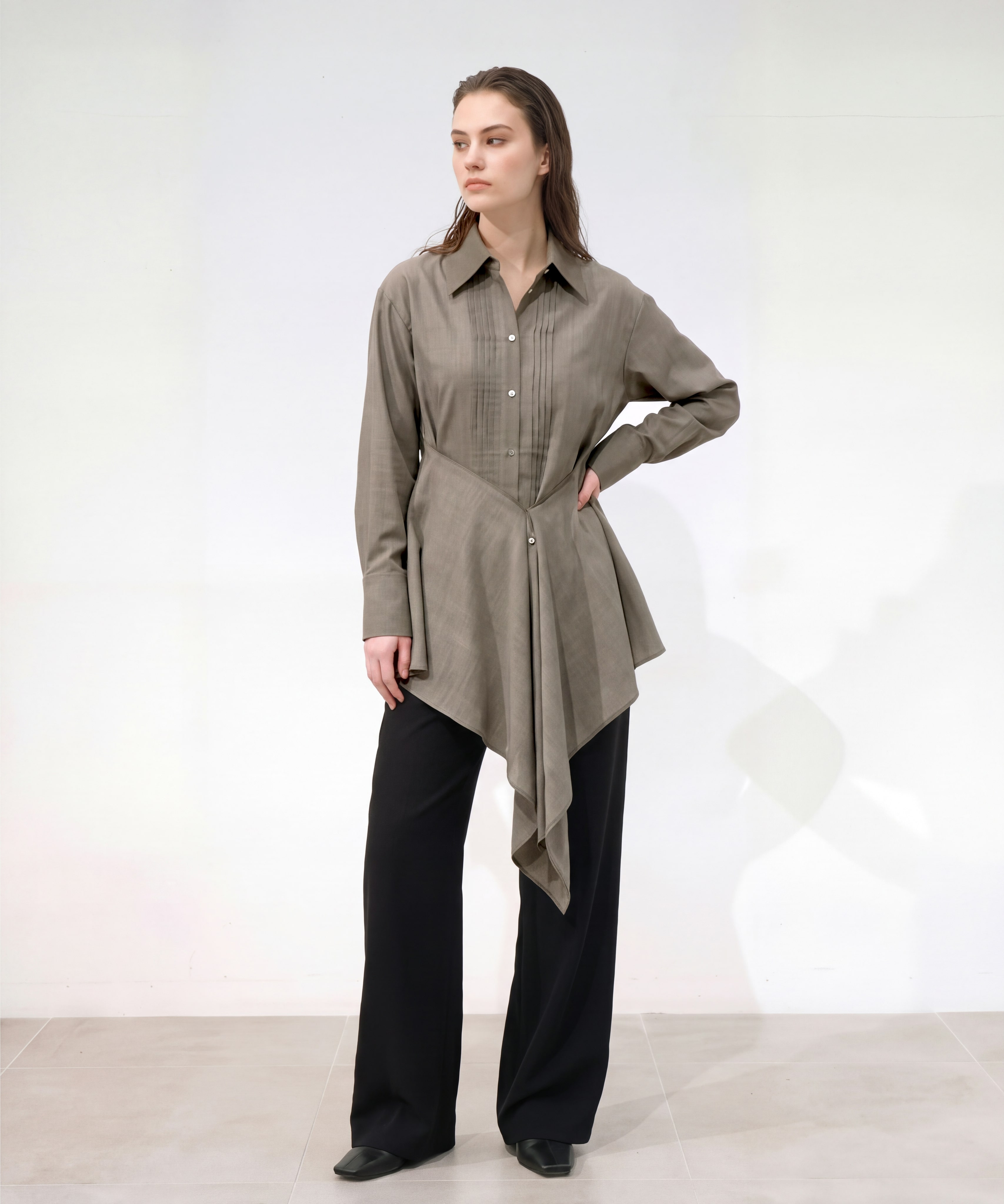 Waist-Tie Arrange Shirts RITAN