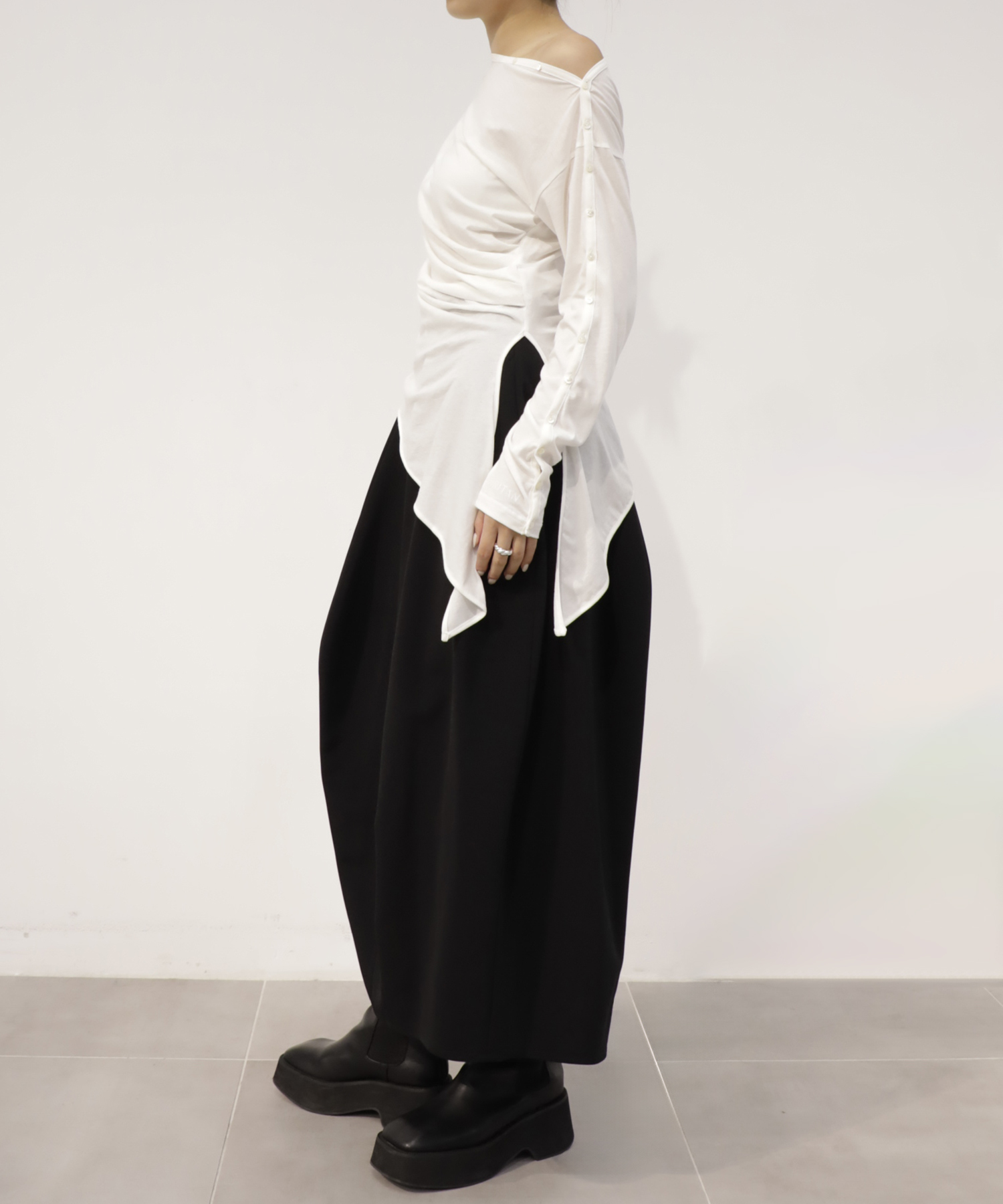 Cotton Cashmere Long Tee RITAN