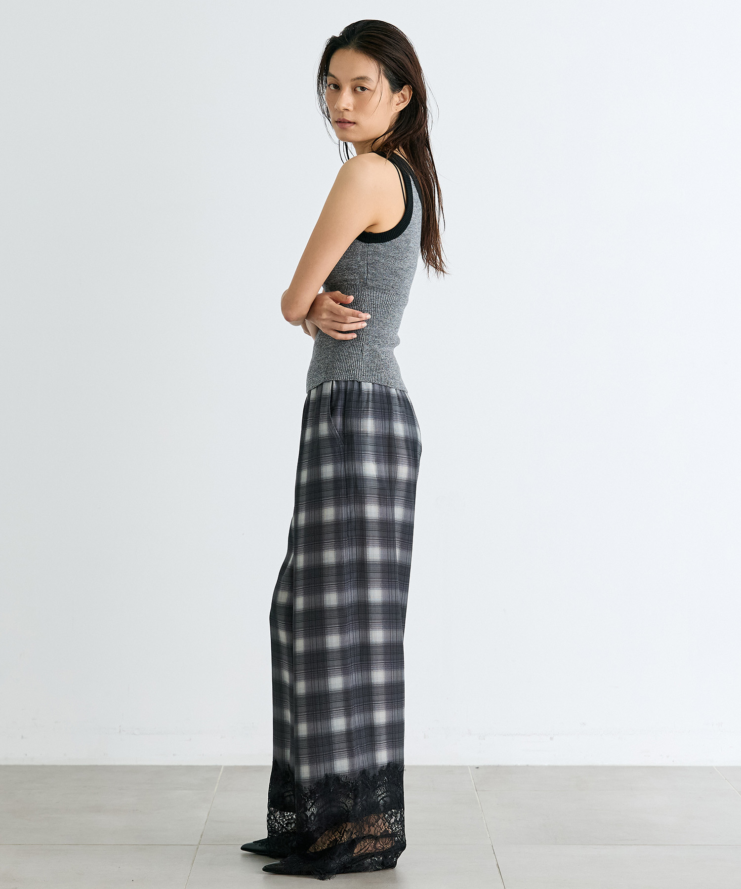 nakes Linen American Sleeve Rib Bra Tank RITAN