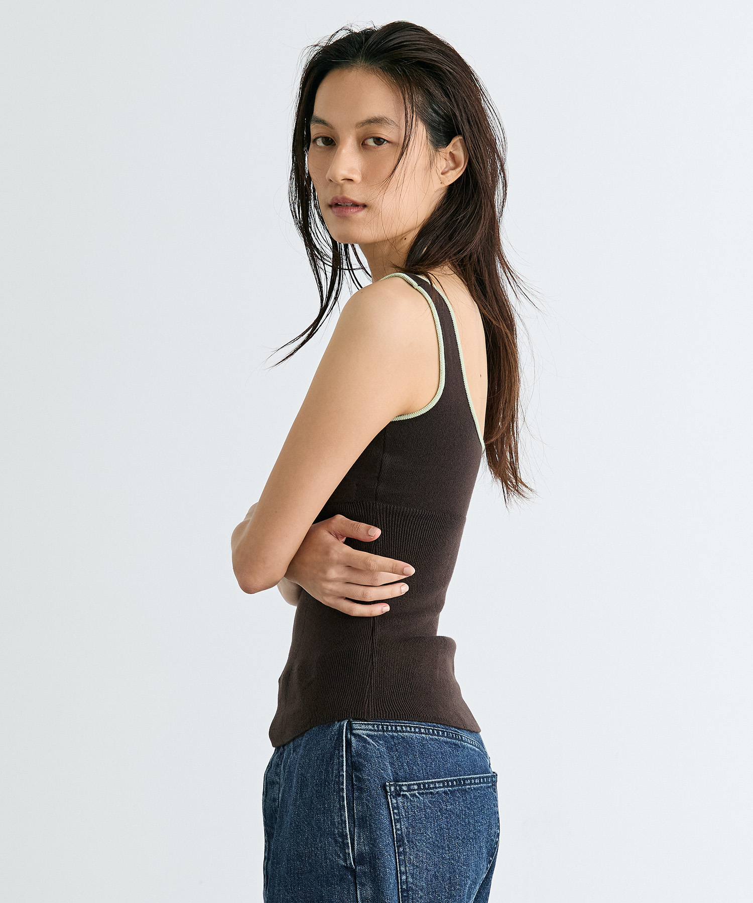 nakes Cotton Silk Square Tank Top RITAN