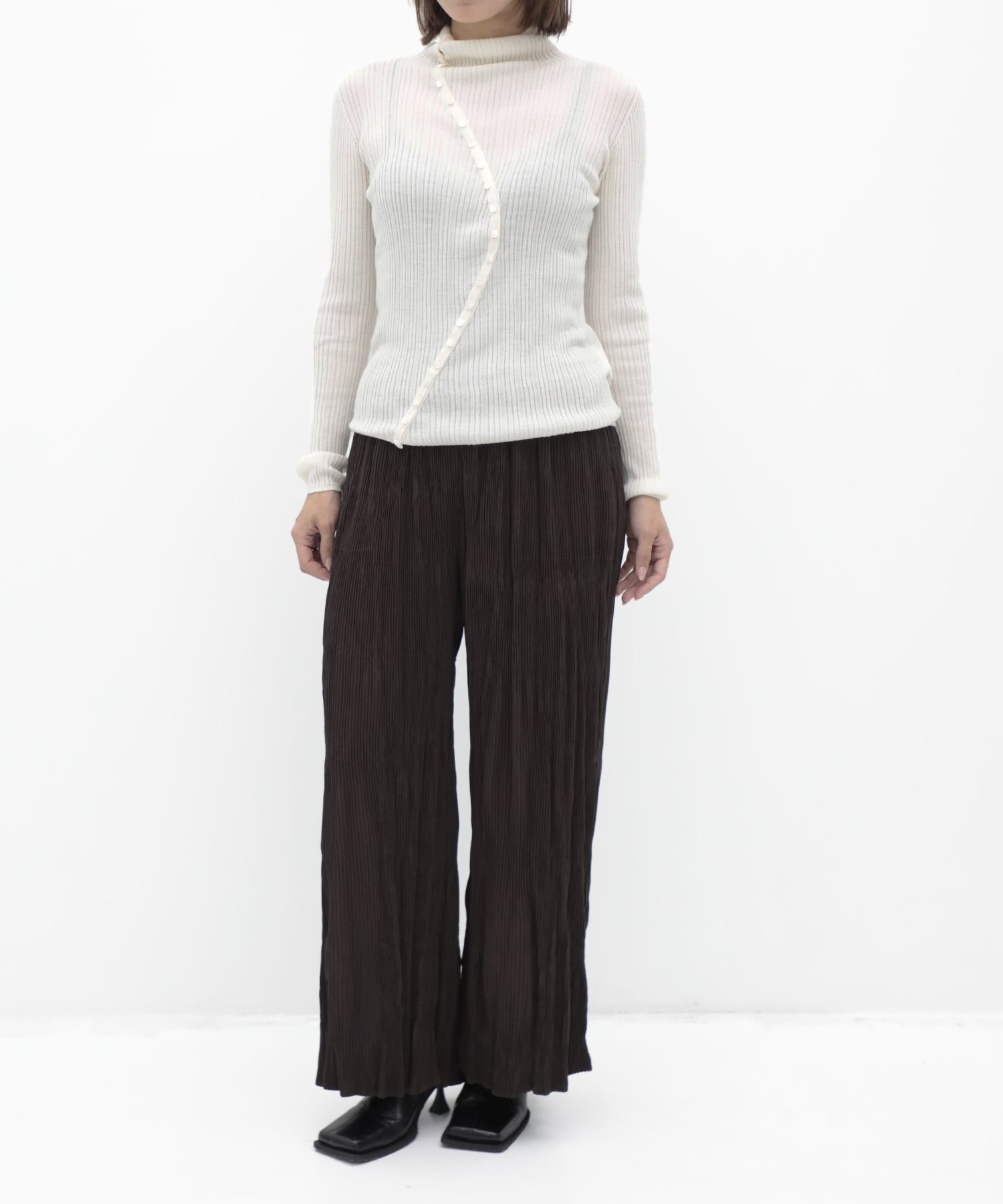 Cashmere Silk Arch Rib Knit RITAN