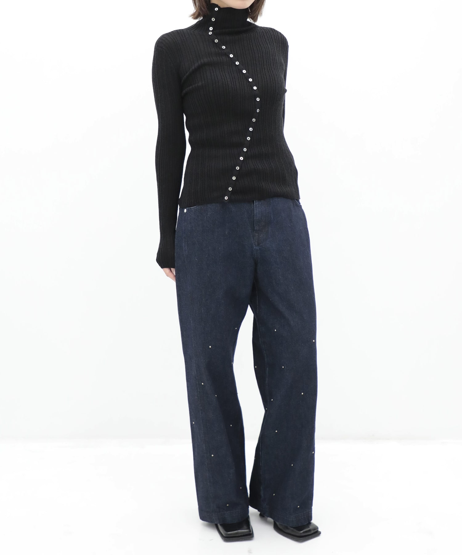 Cashmere Silk Arch Rib Knit RITAN