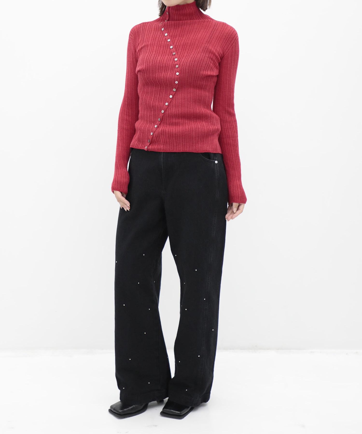 Cashmere Silk Arch Rib Knit RITAN
