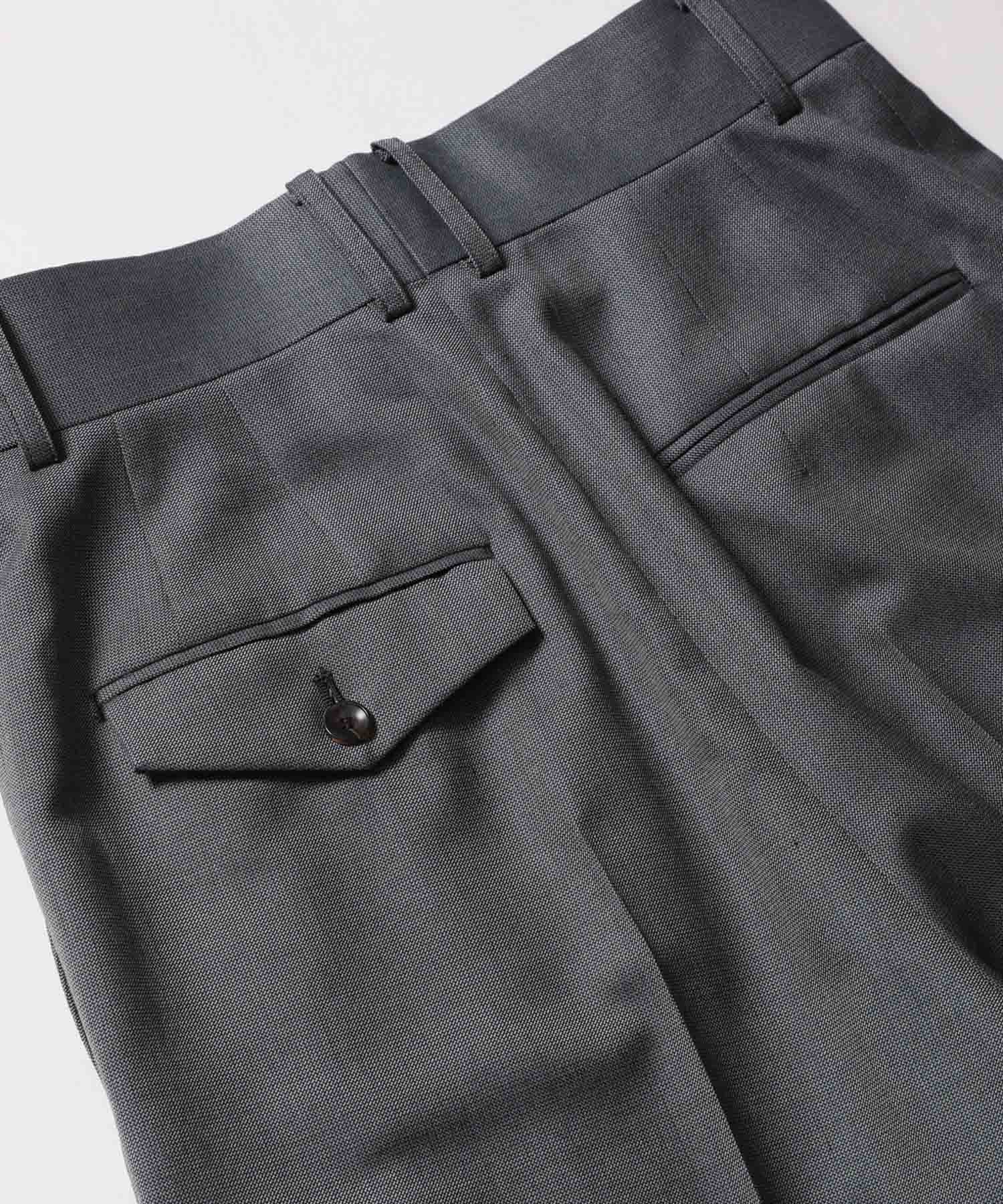wool silk sharkskin two tuck wide pants beautiful people