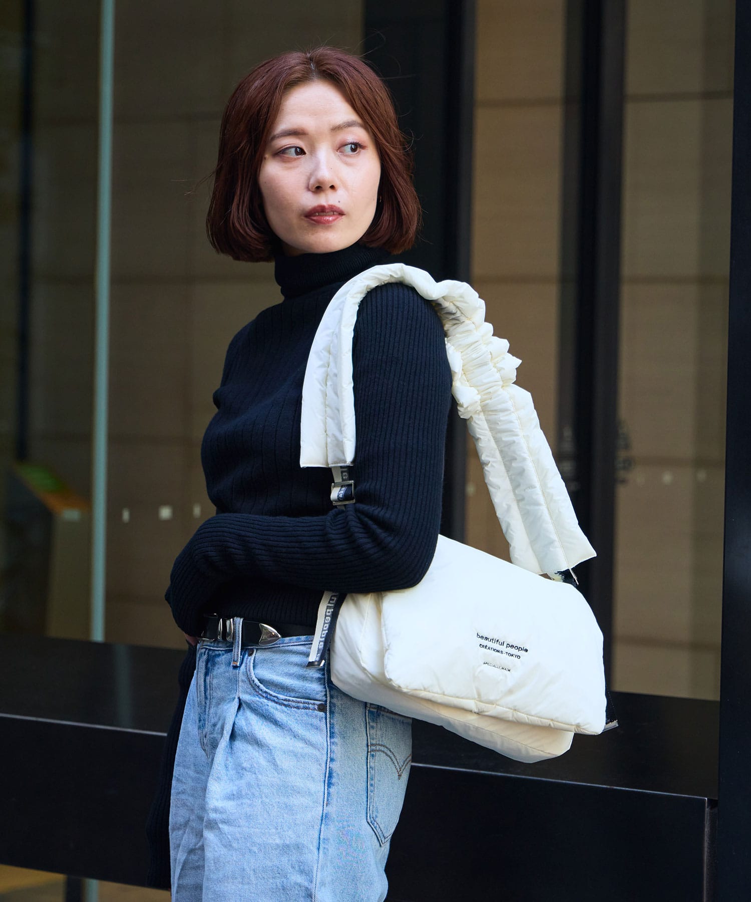 別注 PATTED SQUARE SHOULDER BAG beautiful people