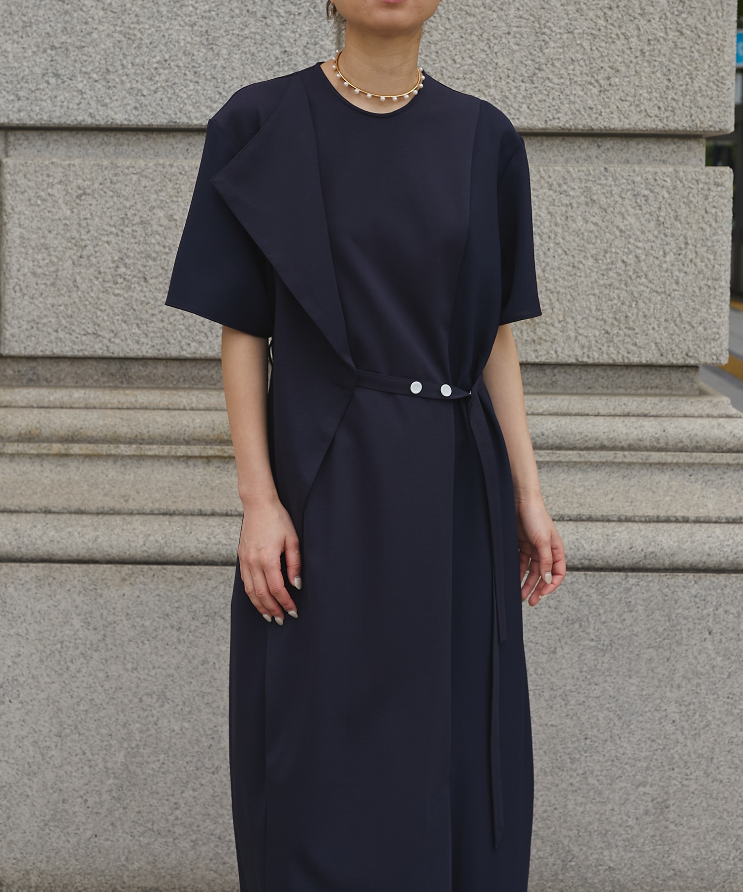 Heike combi tex jersey dress NV AKIRANAKA