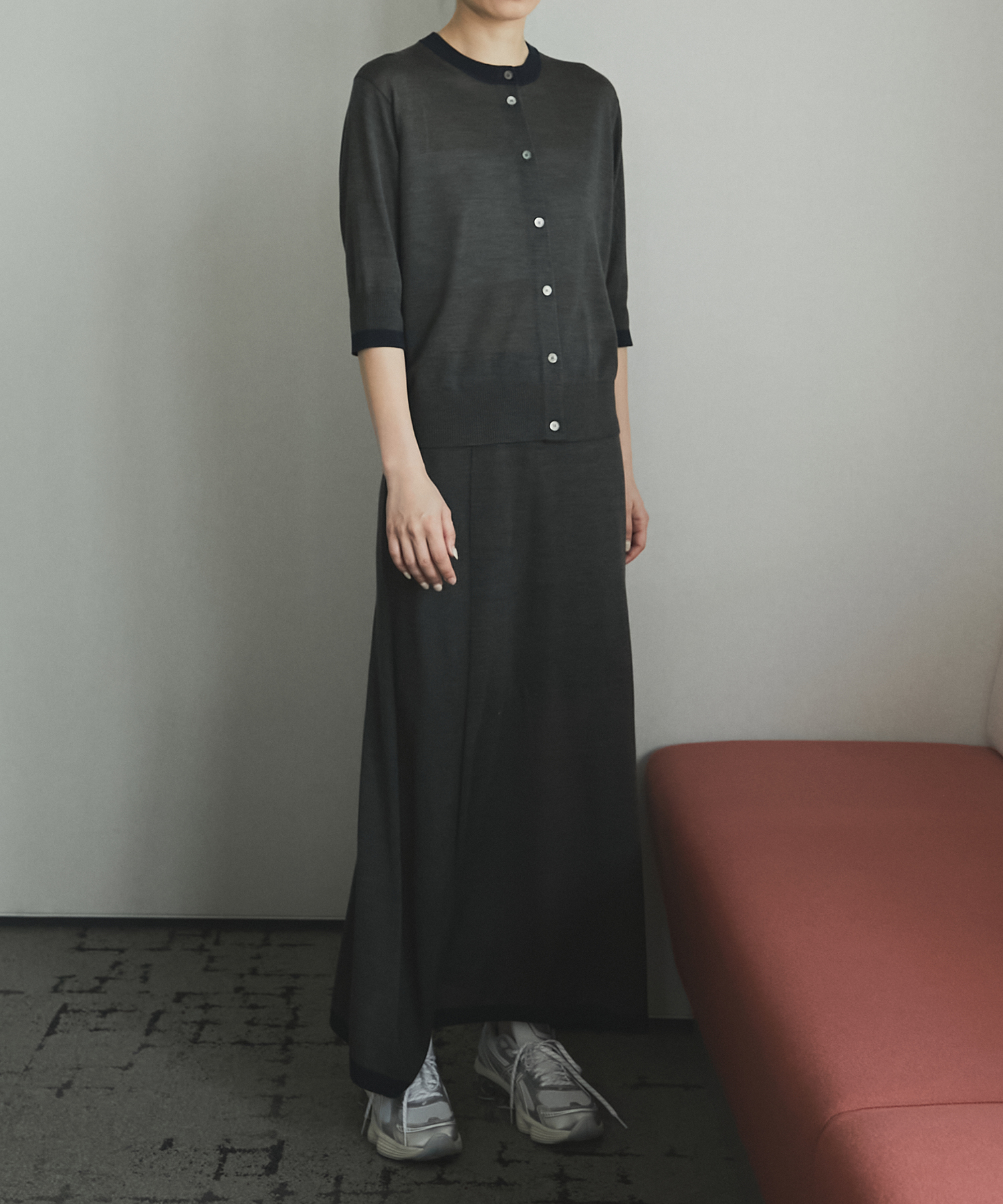 別注 Washable Silk Pencil Skirt CINOH