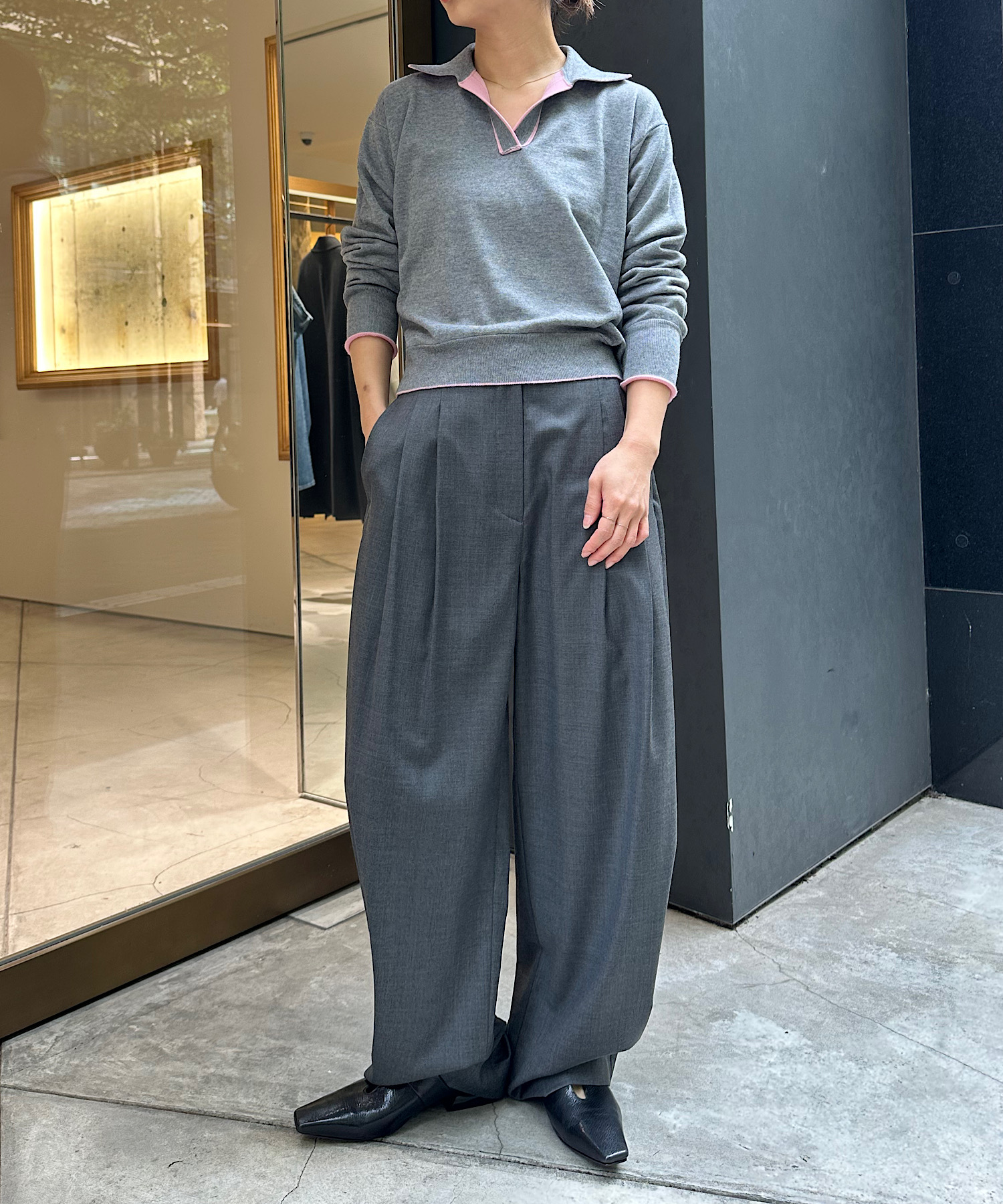CASHMERE/SILK REVERSIBLE SKIPPER PULLOVER THE TOKYO