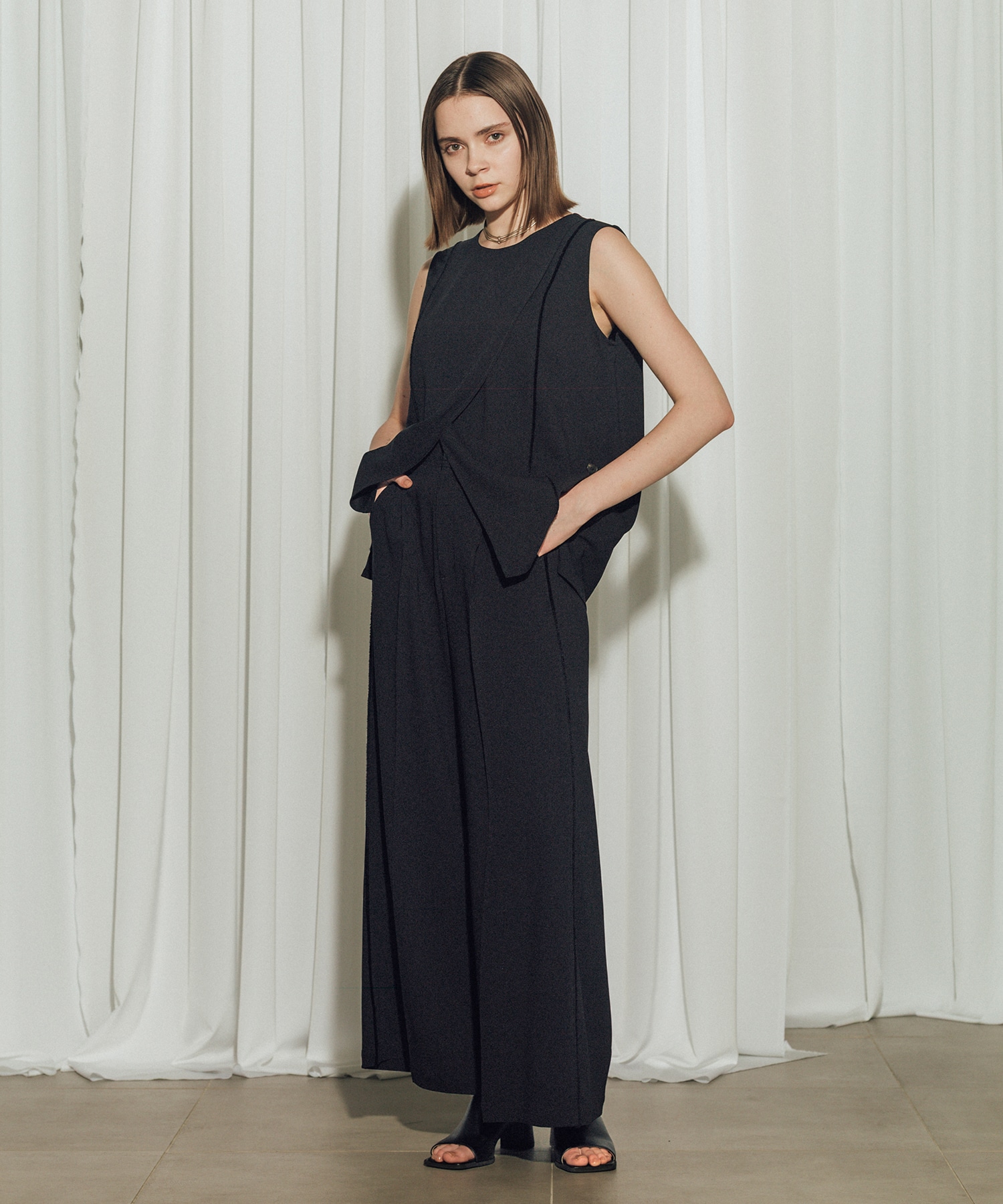 Back Satin Georgette Tops CITY TOKYO