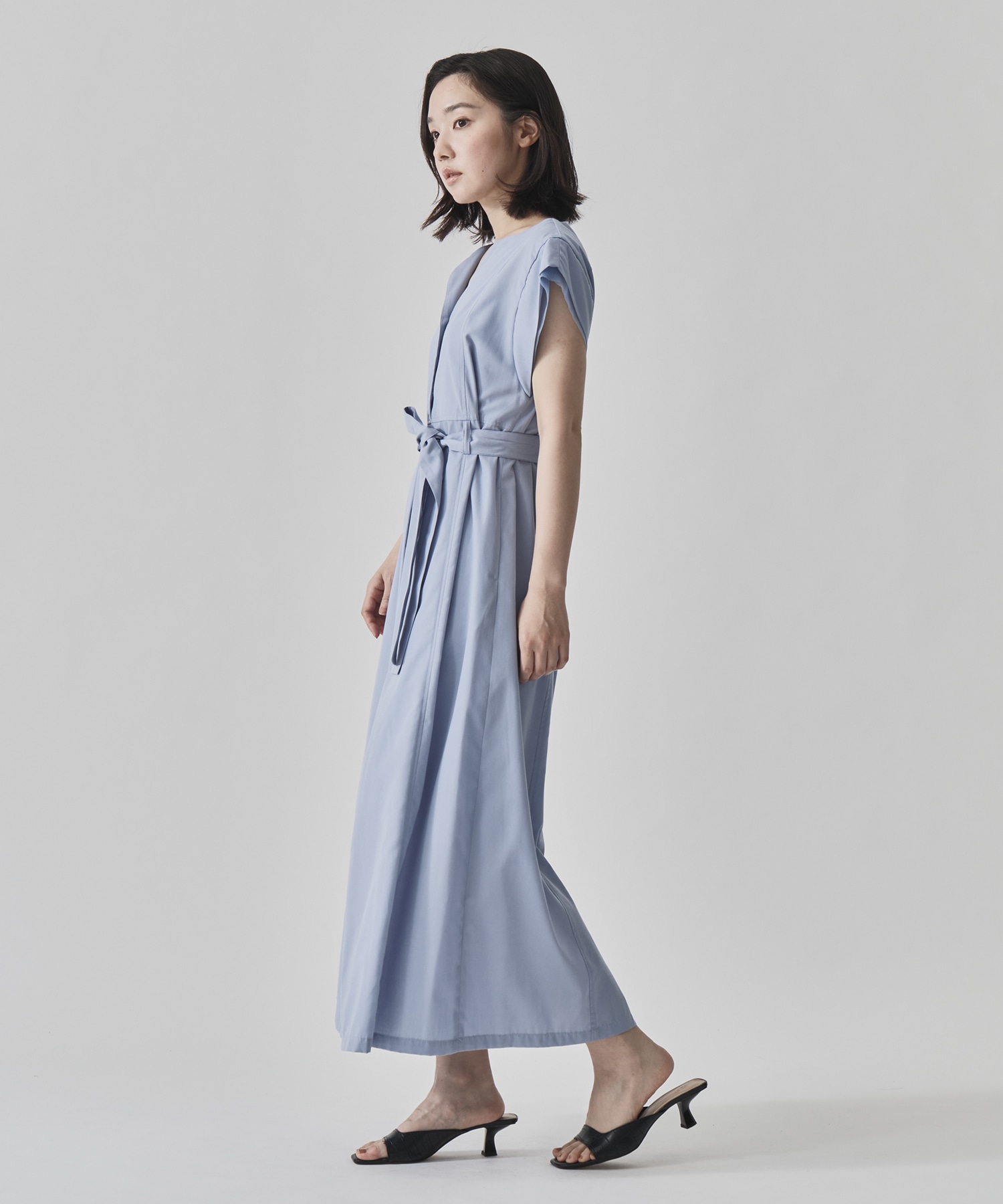 Chambray Belted Dress CITY TOKYO