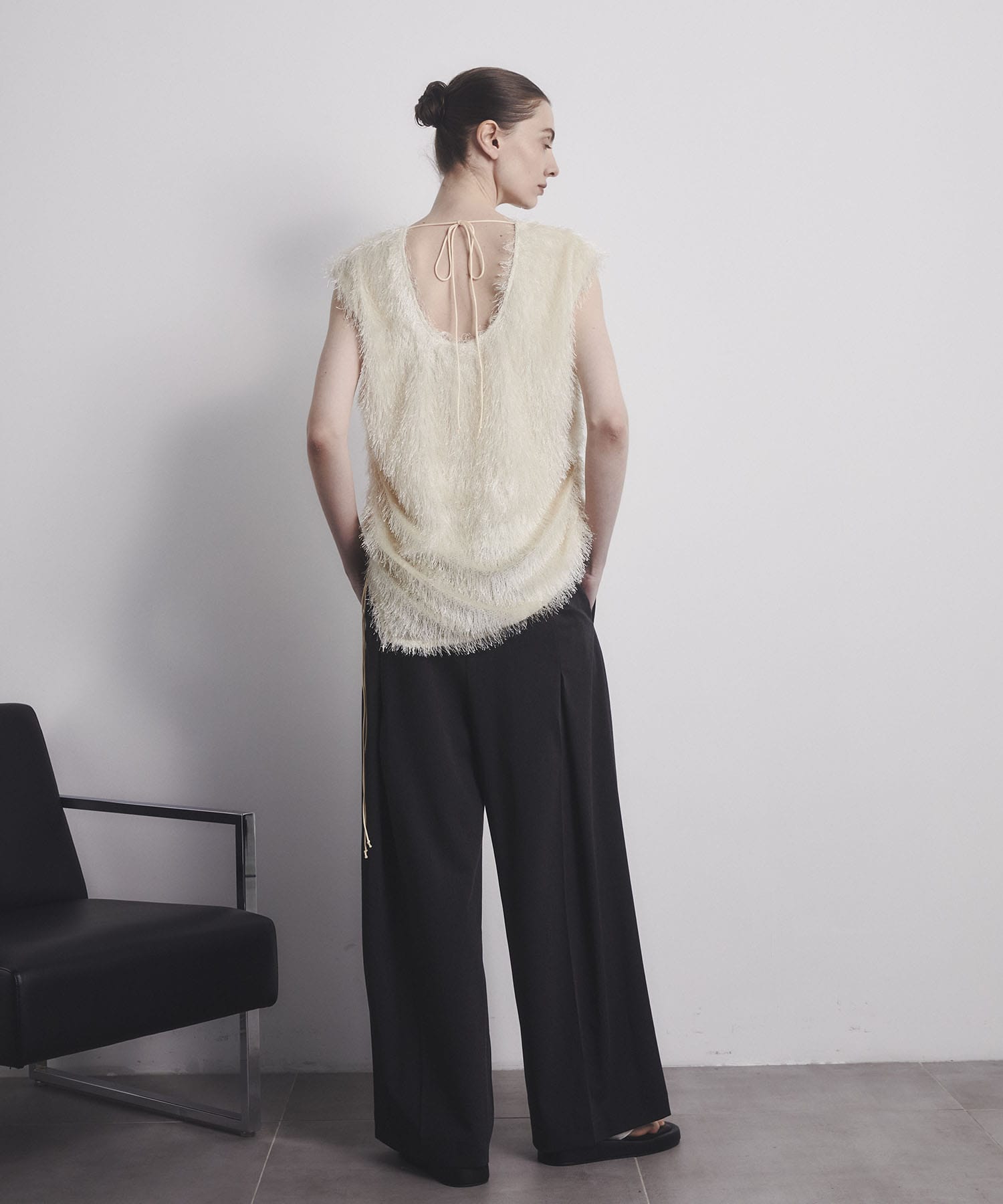 Sleeveless 2way Fringe Top CITY TOKYO