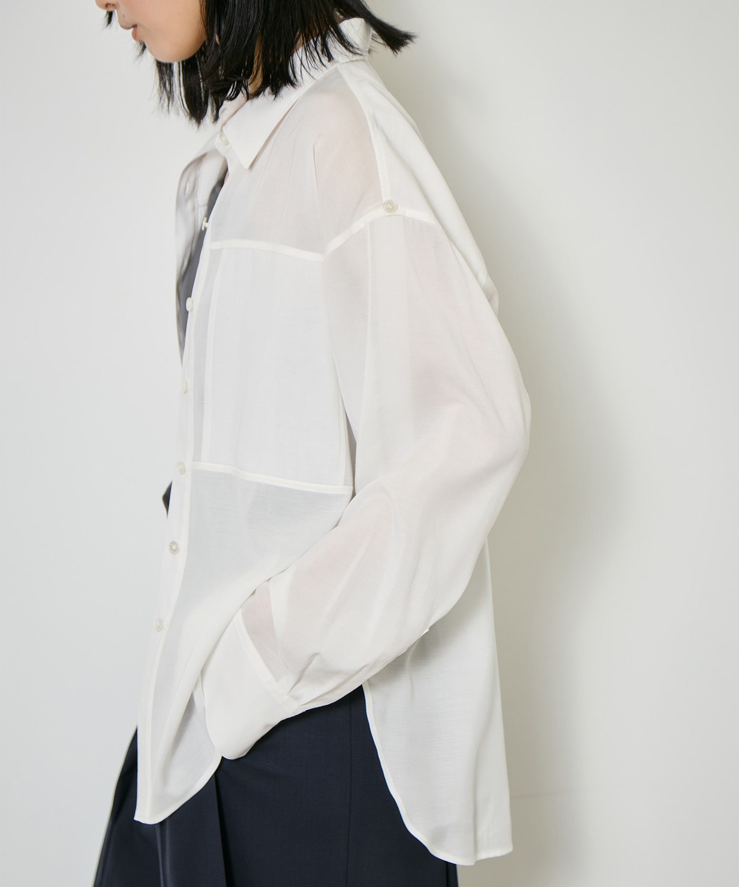 Silk Sheer Over Shirt CITY TOKYO