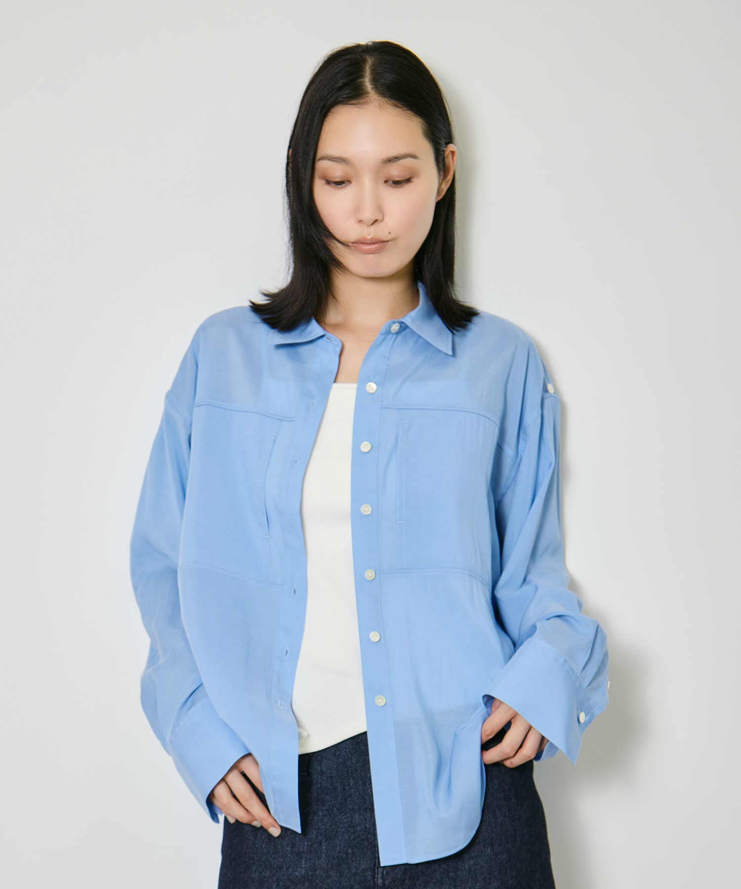 Silk Sheer Over Shirt CITY TOKYO