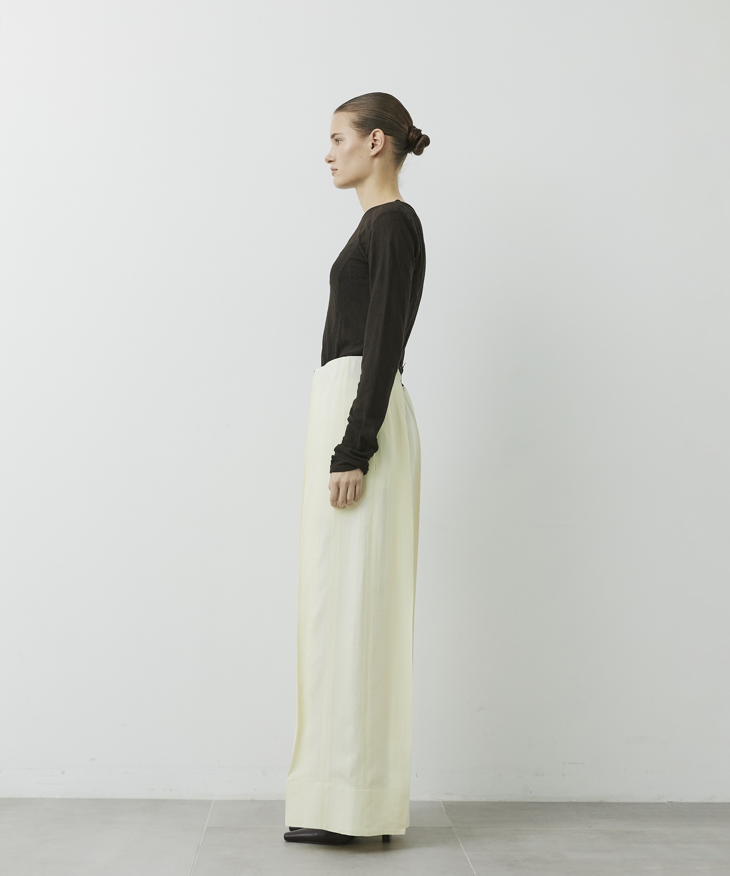 Viscose Twill Flare Trousers CITY TOKYO