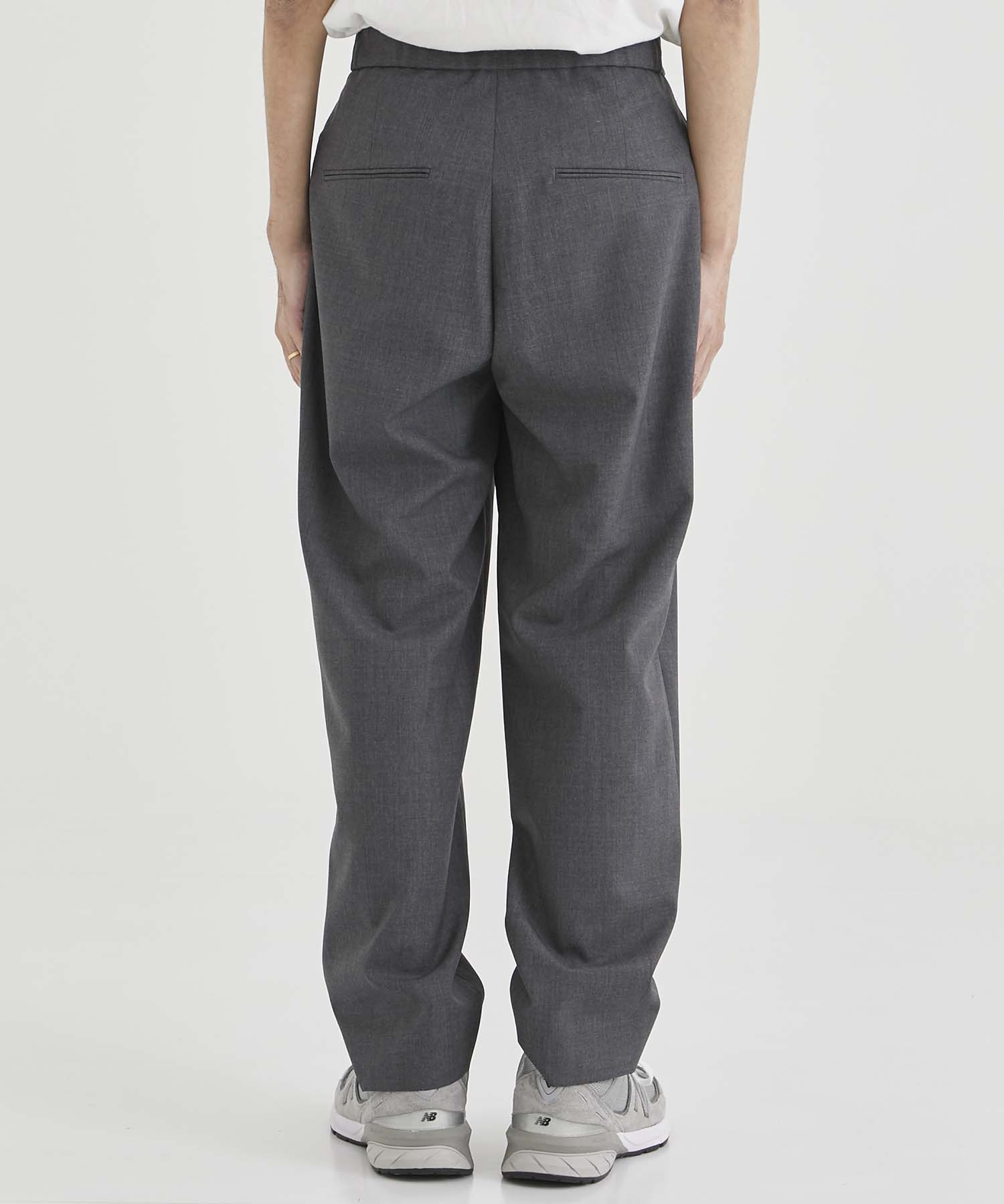 WOOL TROPICAL TAPERED EASY PANTS(2 GREY): ATON: MEN｜THE TOKYO