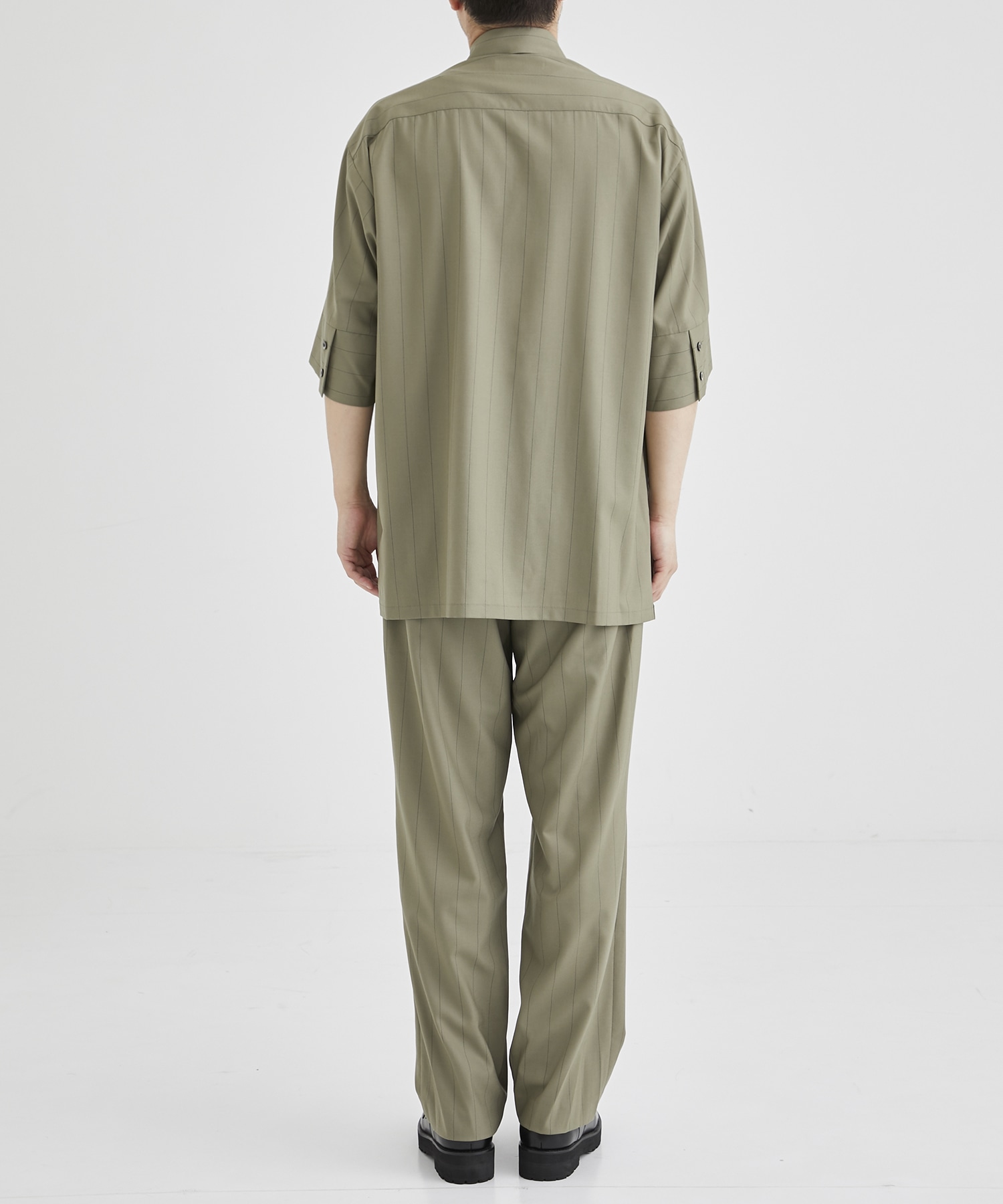 Tape Belt Slim Tapered Pants(1 OLIVE): UJOH HOMME: MENS｜THE TOKYO 