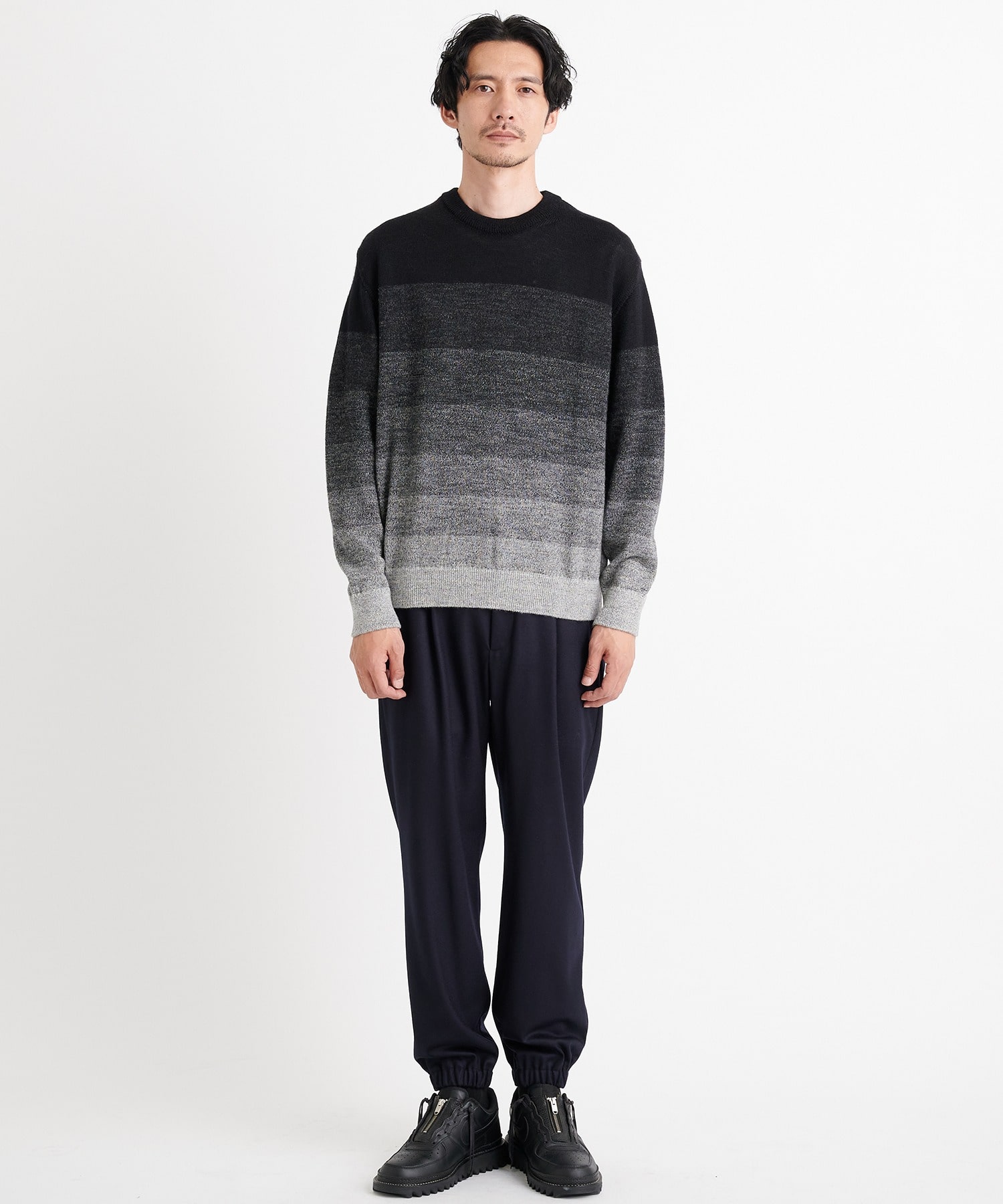 8G Gradation Knit PO(44 BLACK): THE TOKYO: MEN｜THE TOKYO ONLINE STORE