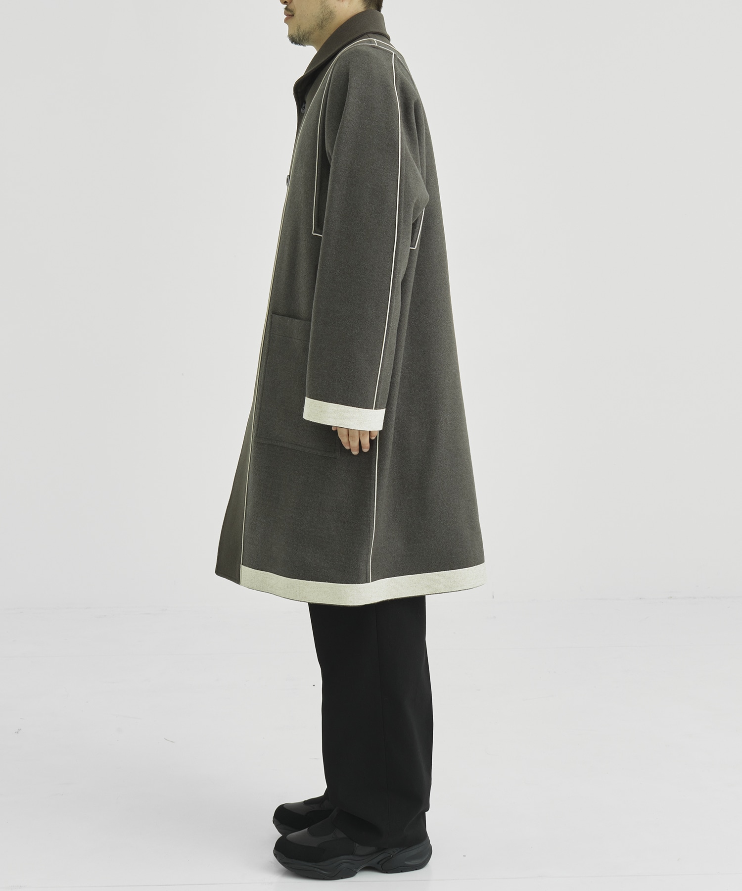 REVERSIBLE SHAWL COLLAR COAT ｜ irenisa