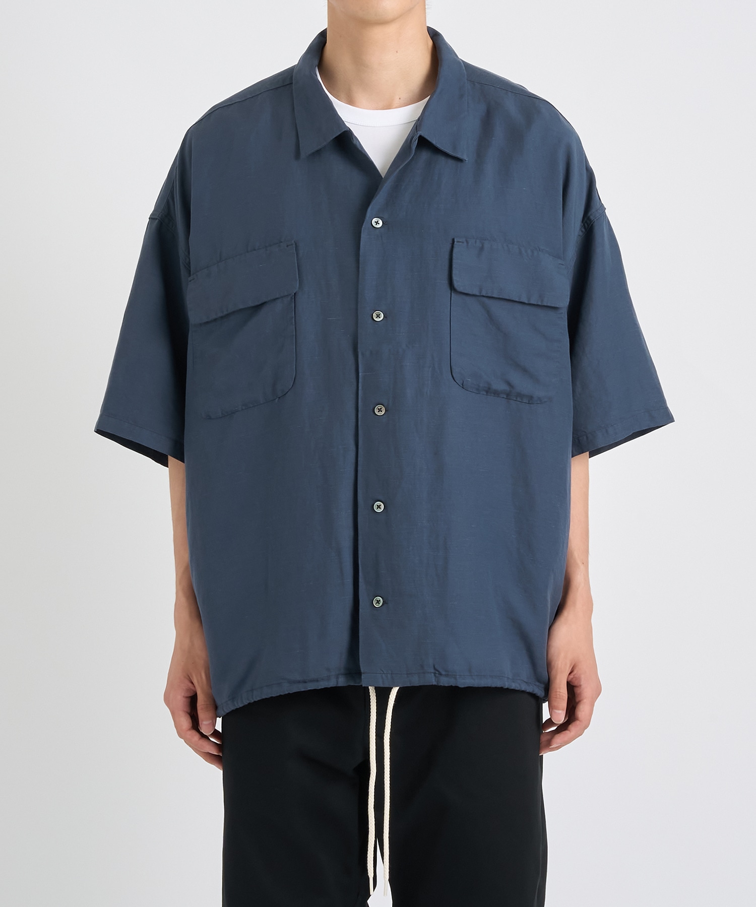 Open Collar S/S Shirt nanamica