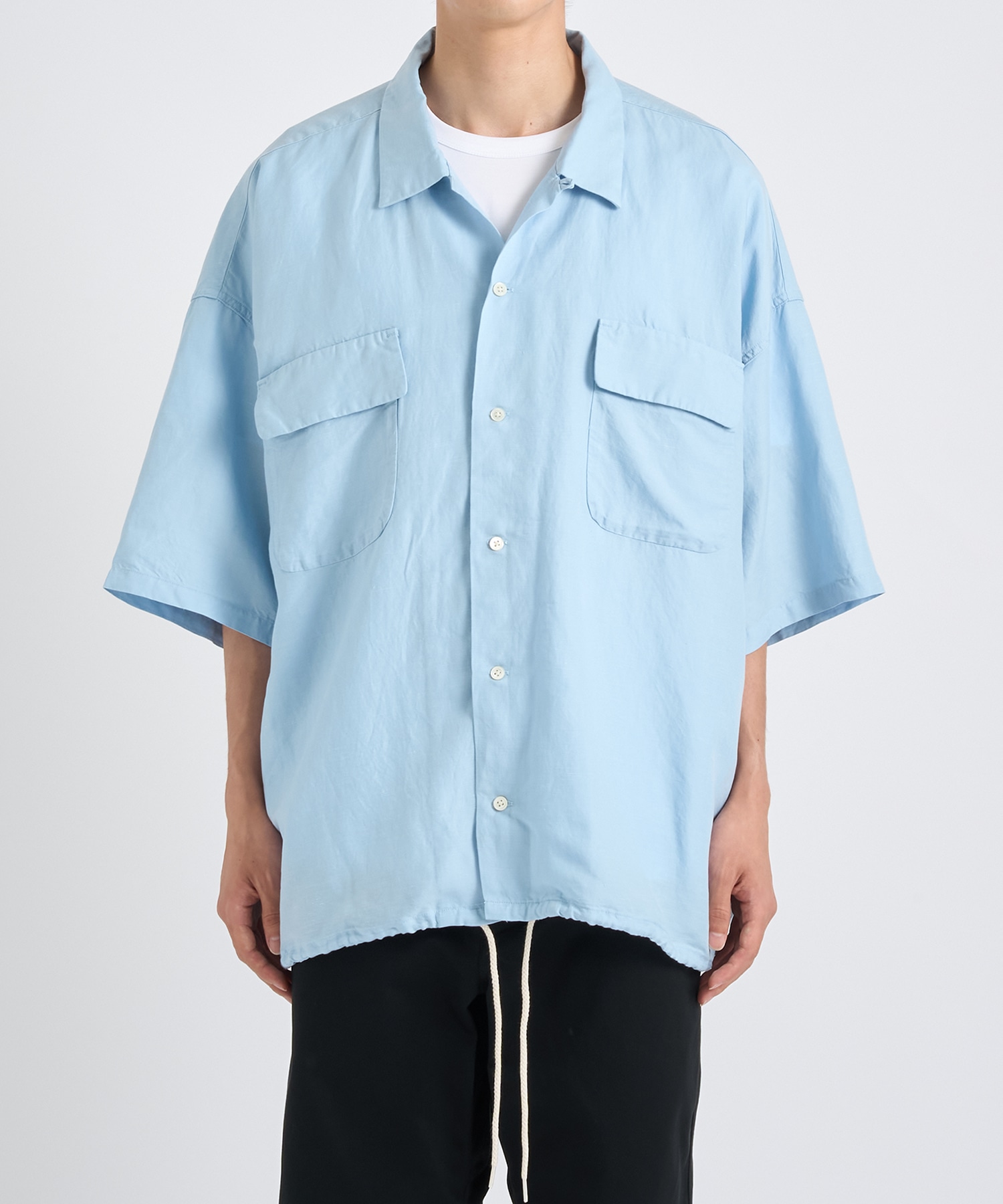 Open Collar S/S Shirt nanamica