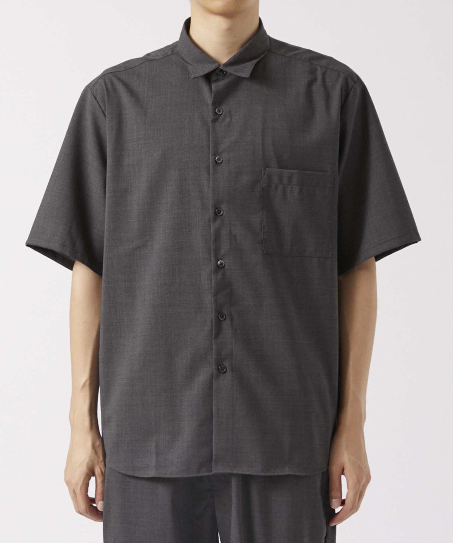 WOOL TROPICAL S/S BAGGY SHIRT SOPHNET.