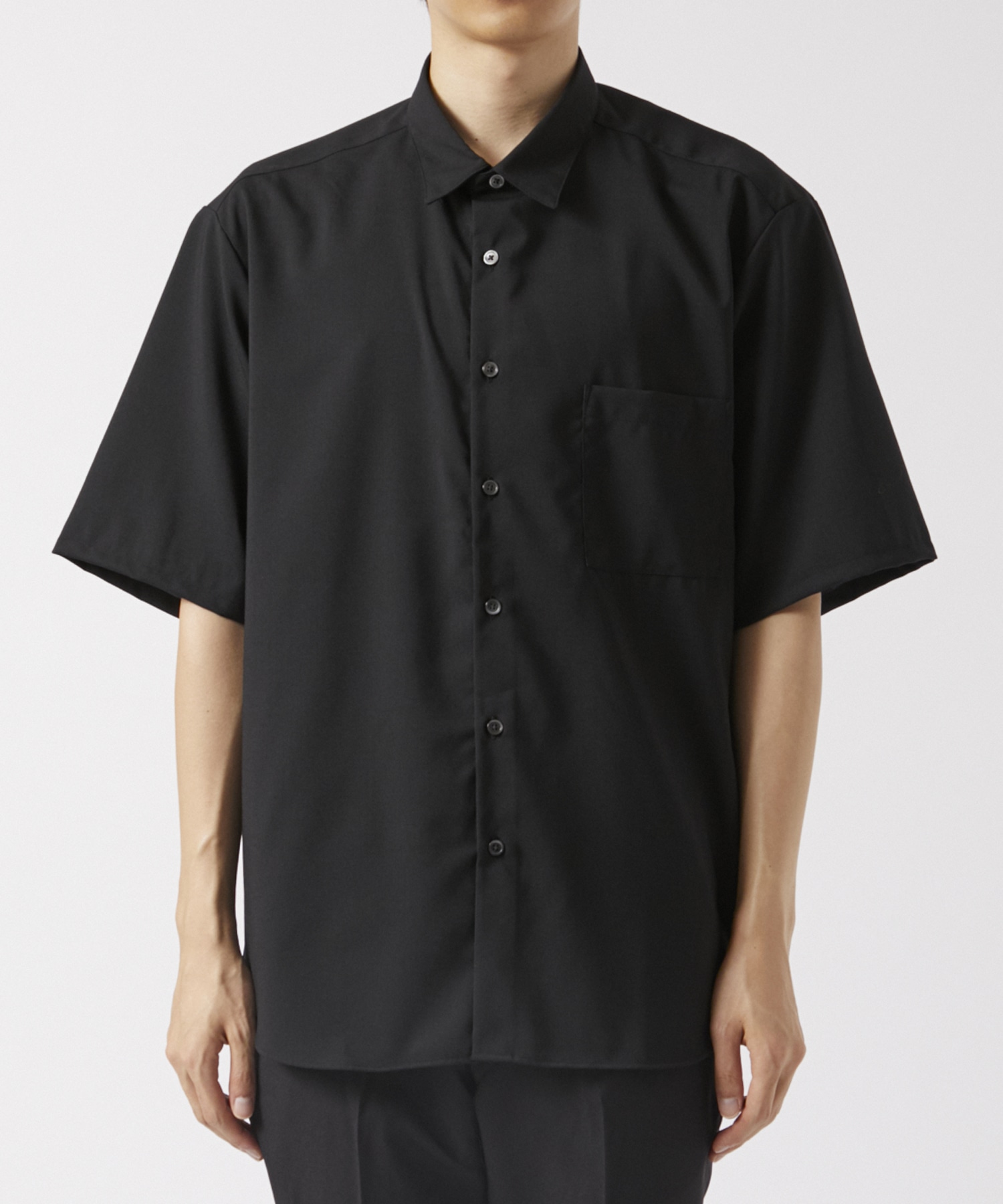 WOOL TROPICAL S/S BAGGY SHIRT SOPHNET.