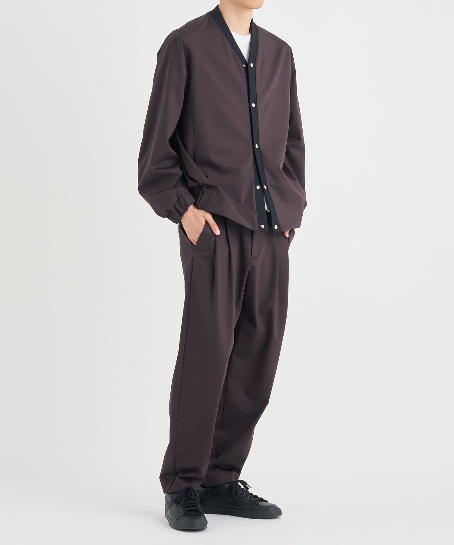 Matte Washable High Function Jersey Wide Tapered Pants THE TOKYO