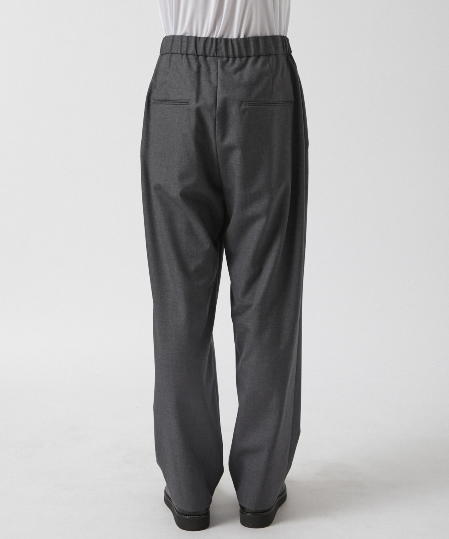 WOOL TOROPICAL TAPERED EASY PANTS ATON