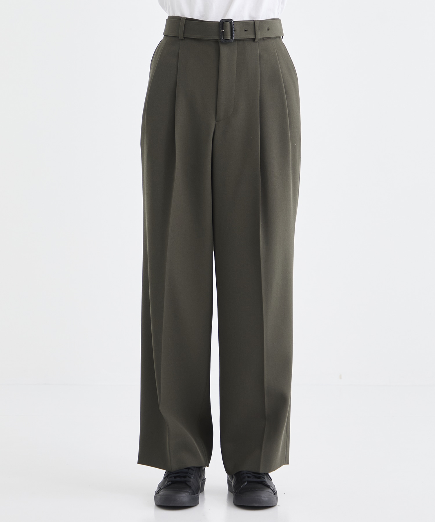 RERACS BELTED TUCK SLACKS THE RERACS