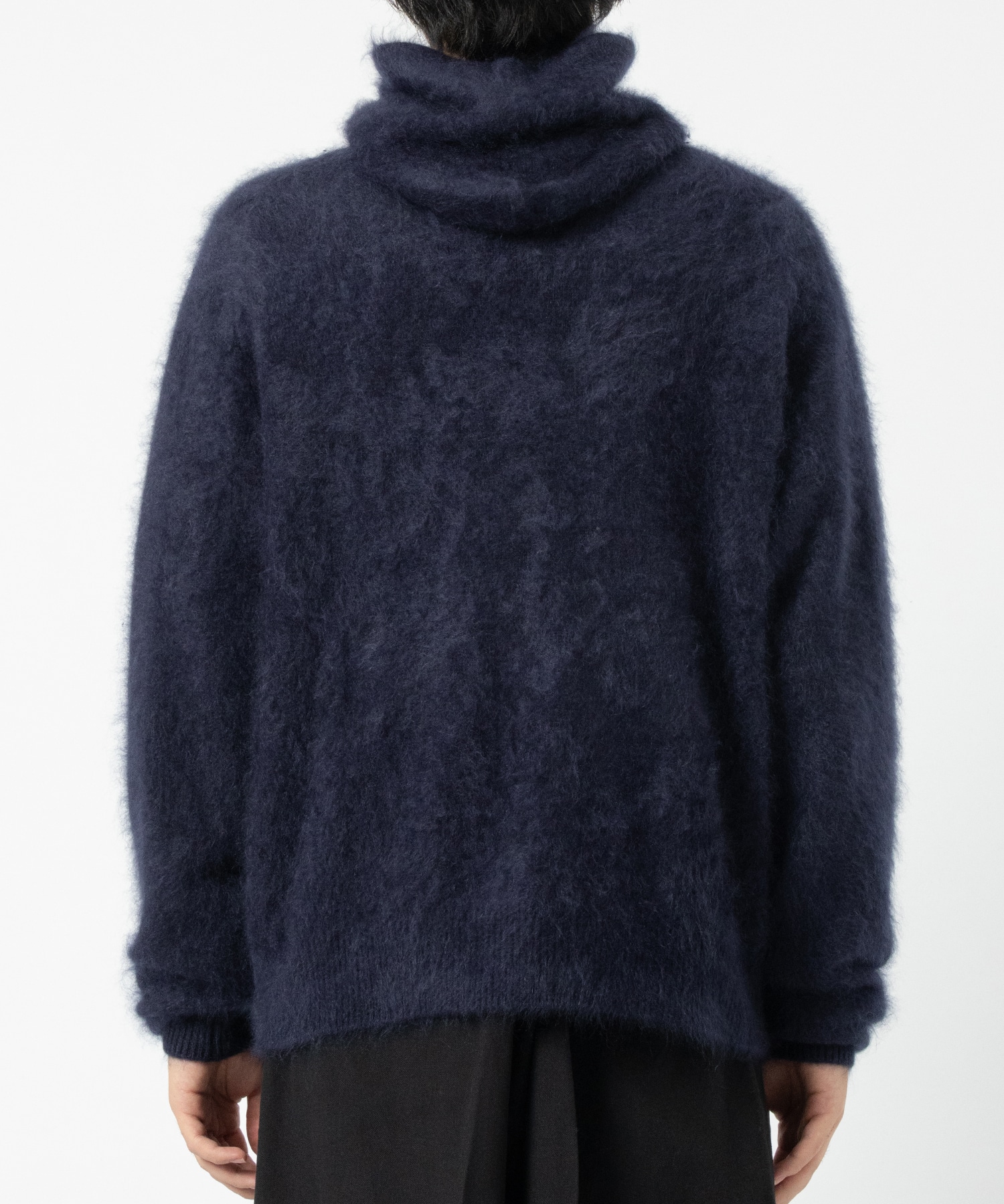 CASHMERE SHAGGY HOODIE KNIT CINOH