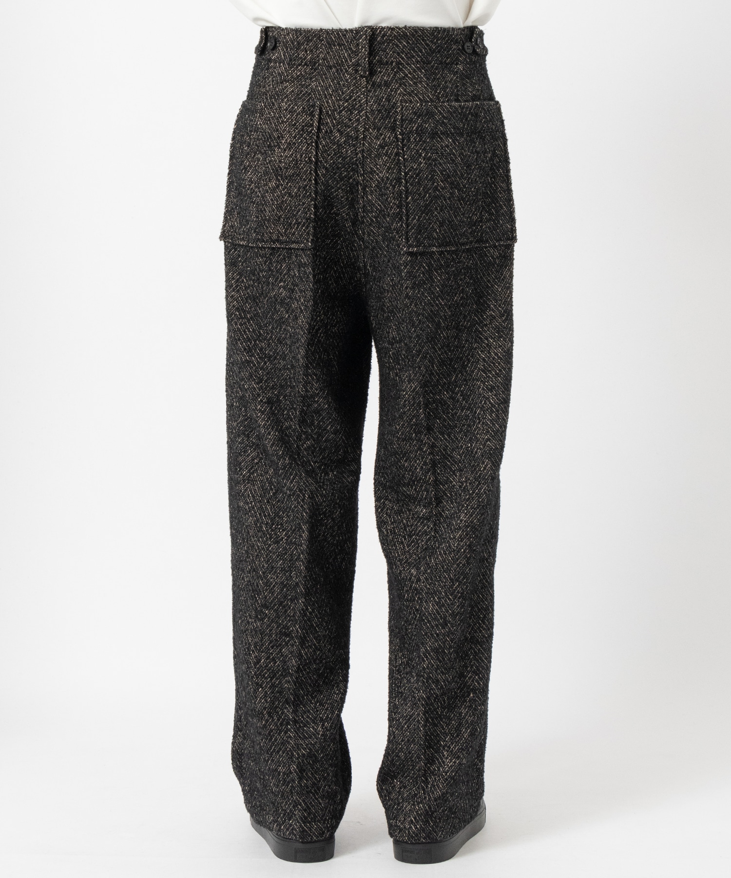 TWEED WIDE-LEG BAKER PANTS YOKE