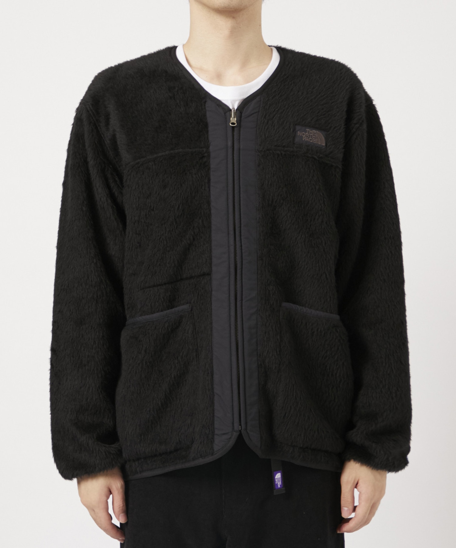 PLAS Wool Fleece Field Cardigan THE NORTH FACE PURPLE LABEL